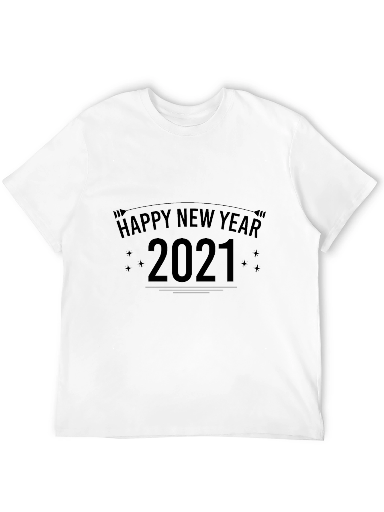 Happy New Year 2021 Graphic Tee - Black