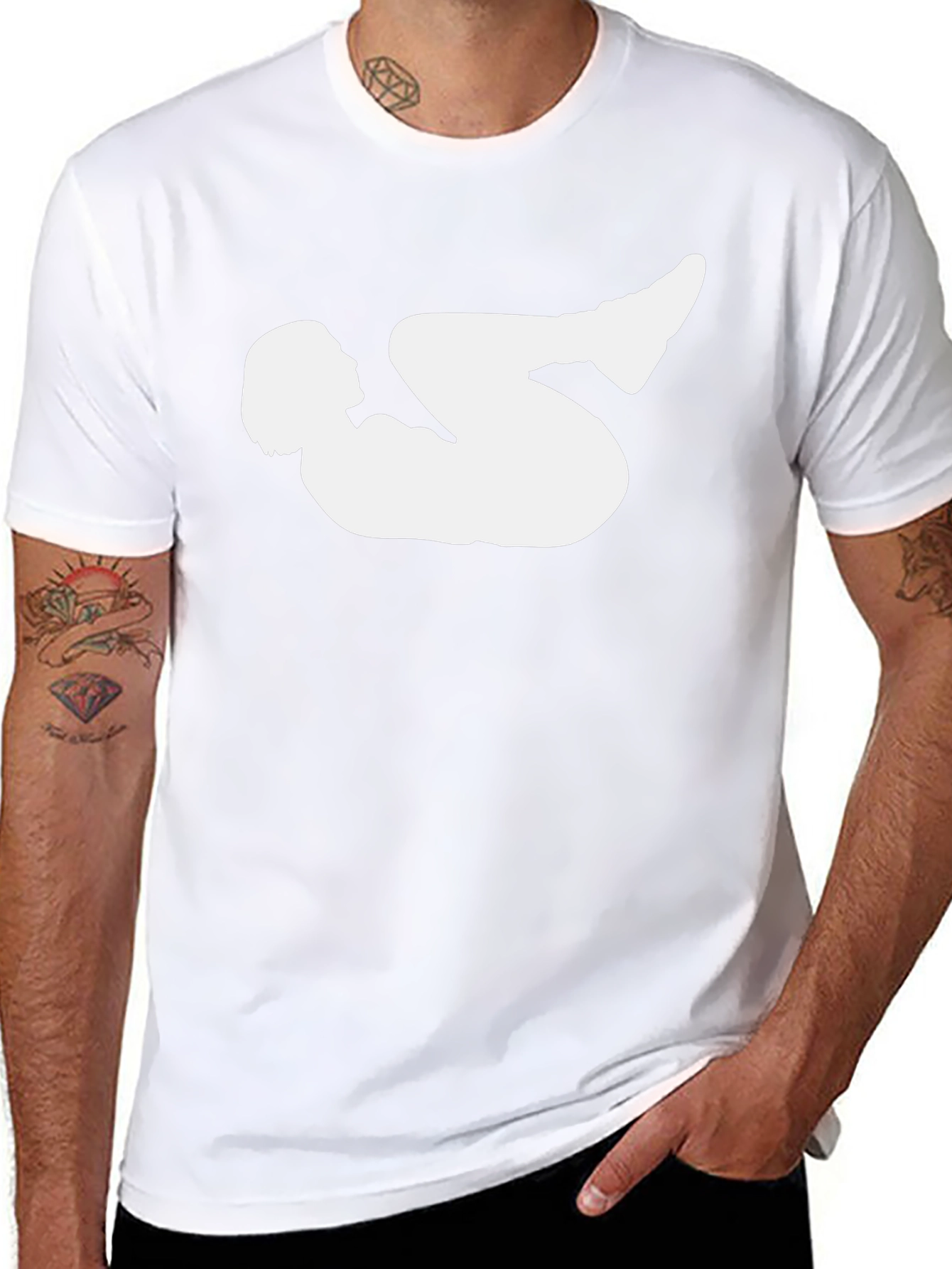 Yoga Silhouette Graphic Black T-Shirt