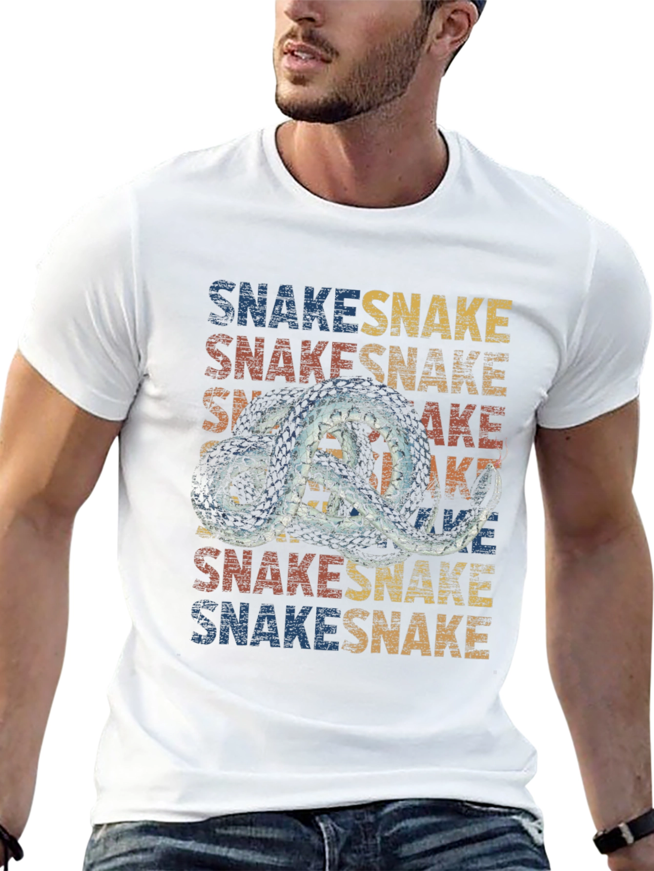 Vintage Snake T-Shirt Graphic Print