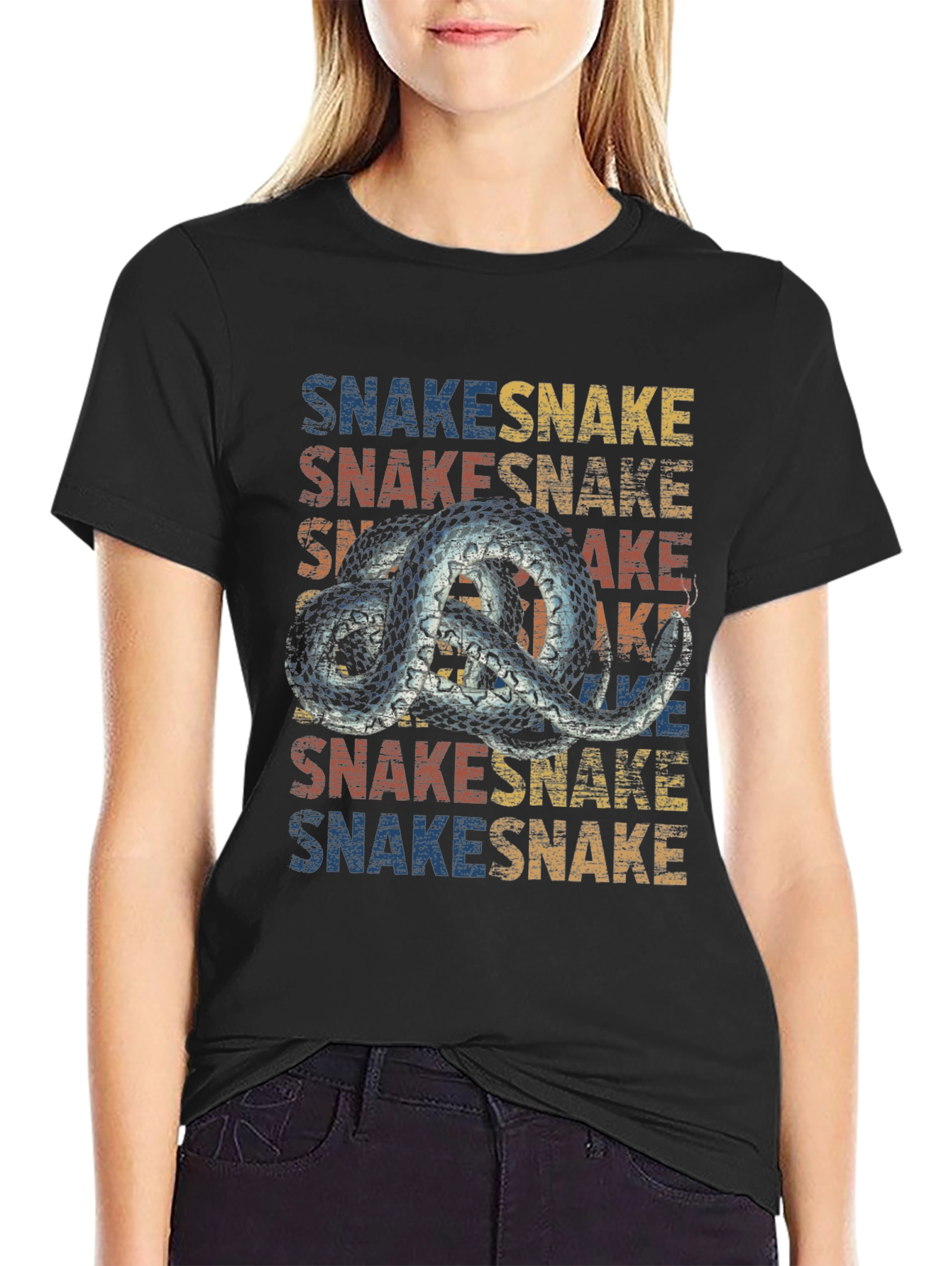 Vintage Snake T-Shirt Graphic Print