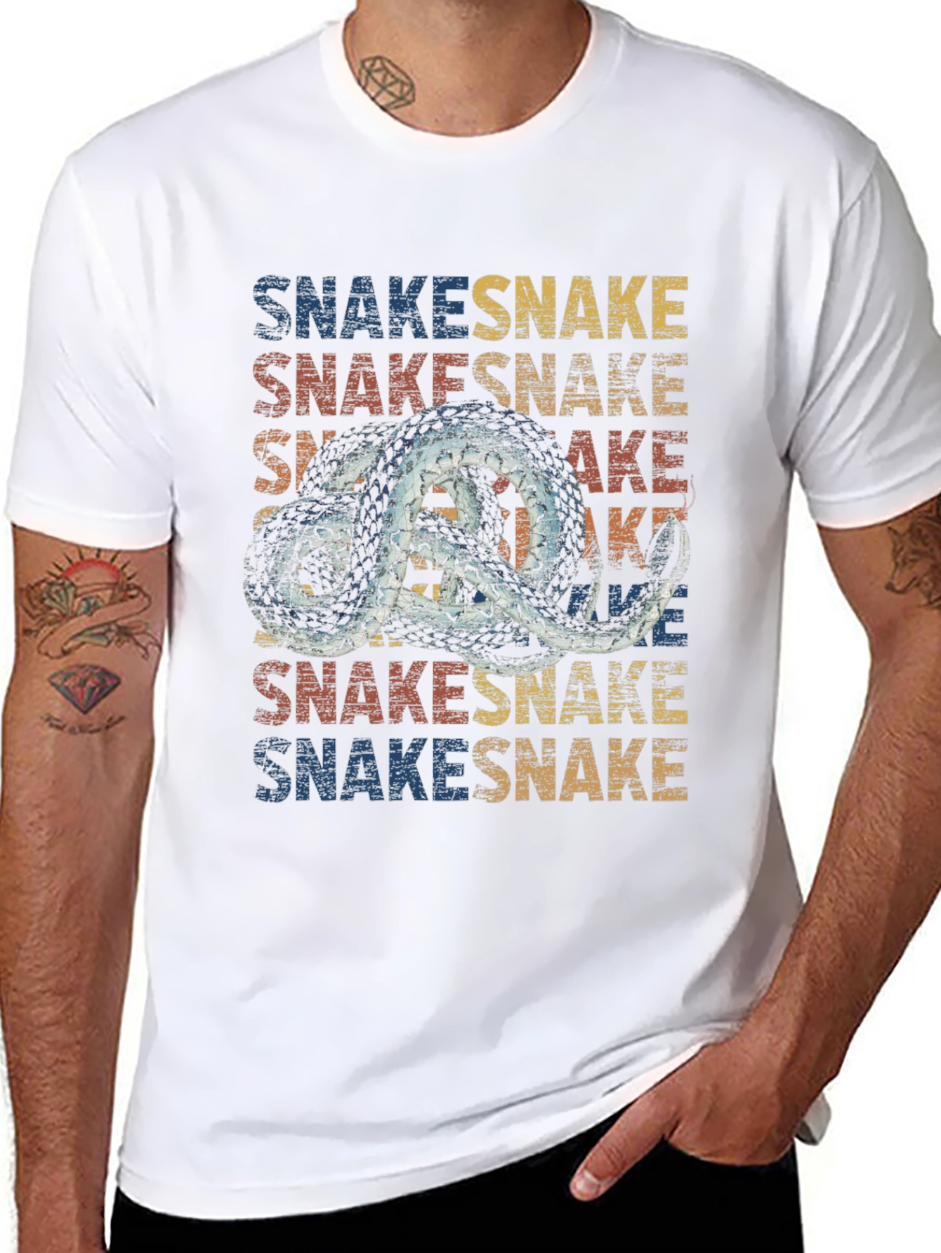 Vintage Snake T-Shirt Graphic Print
