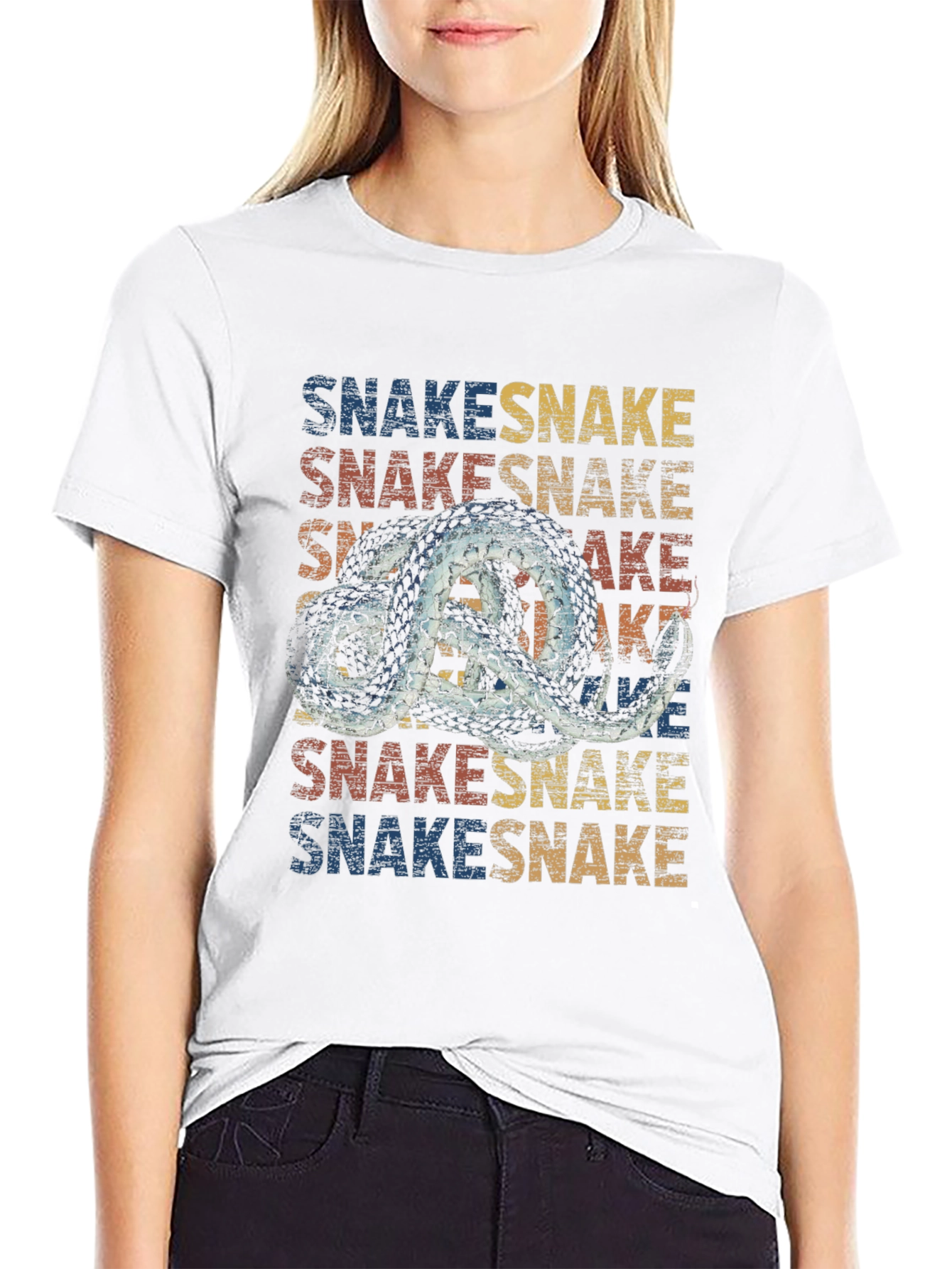 Vintage Snake T-Shirt Graphic Print