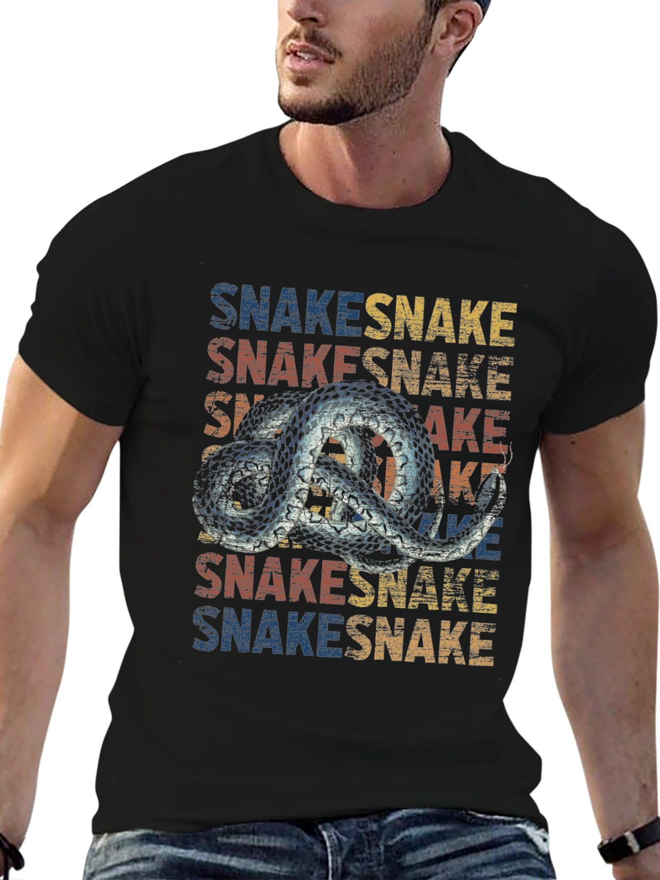 Vintage Snake T-Shirt Graphic Print