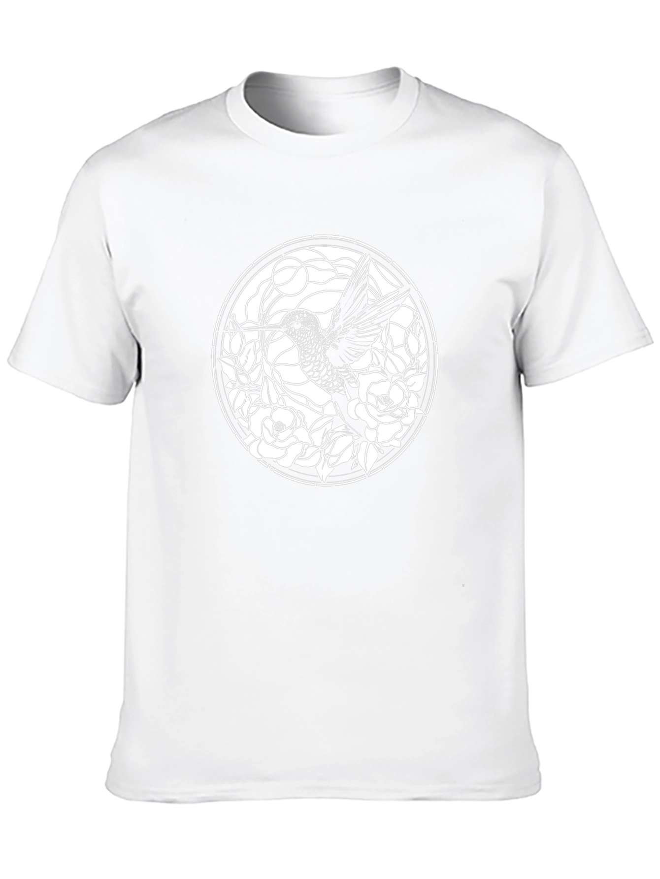 Hummingbird Floral Graphic Black T-Shirt