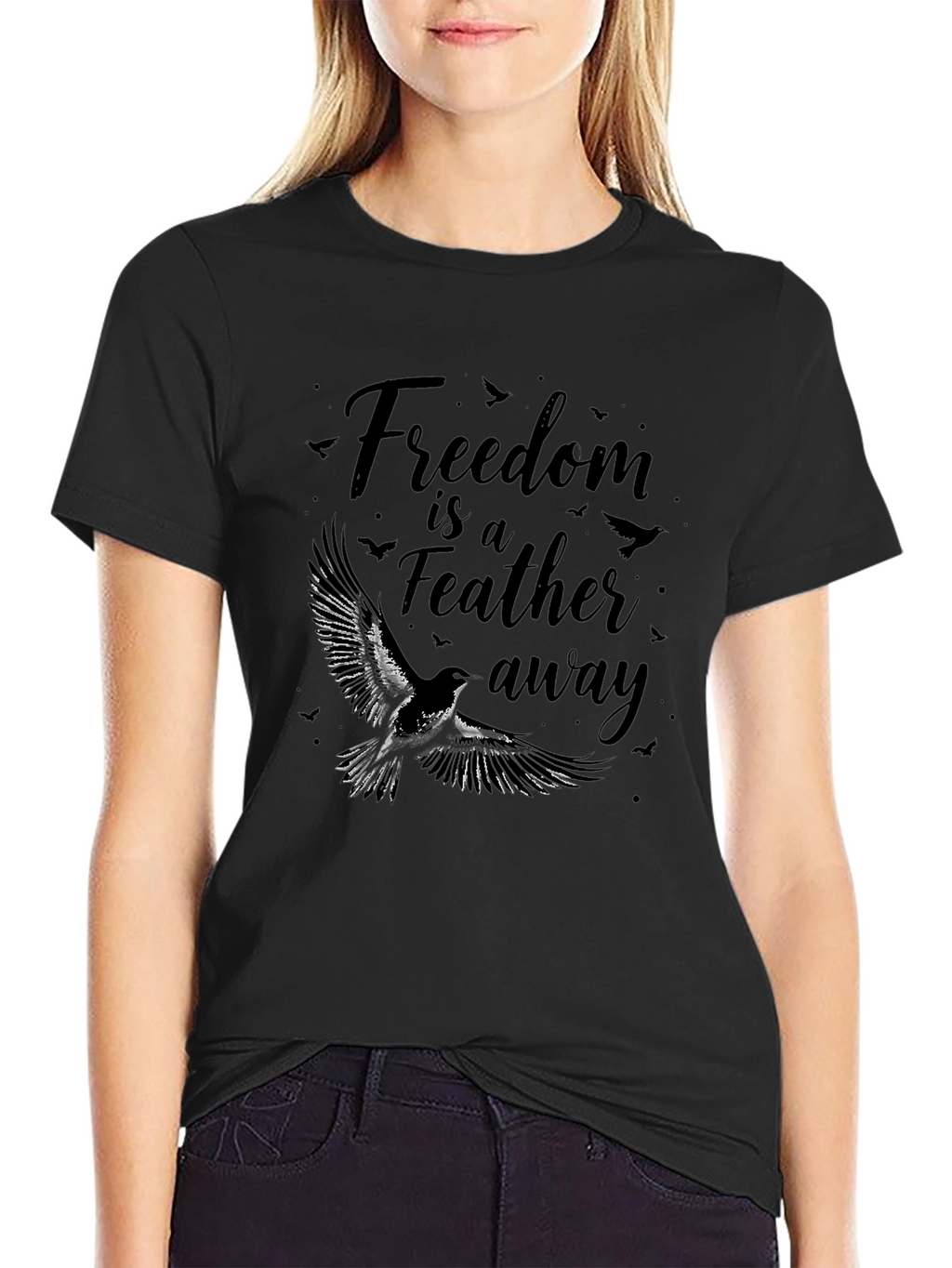 Freedom Feather Bird Graphic Tee