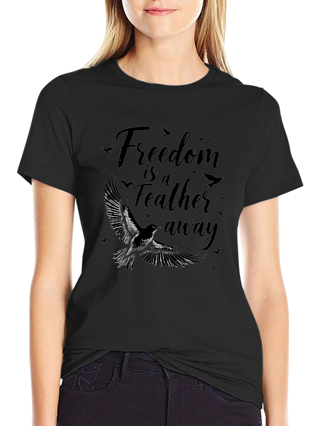 Freedom Feather Bird Graphic Tee