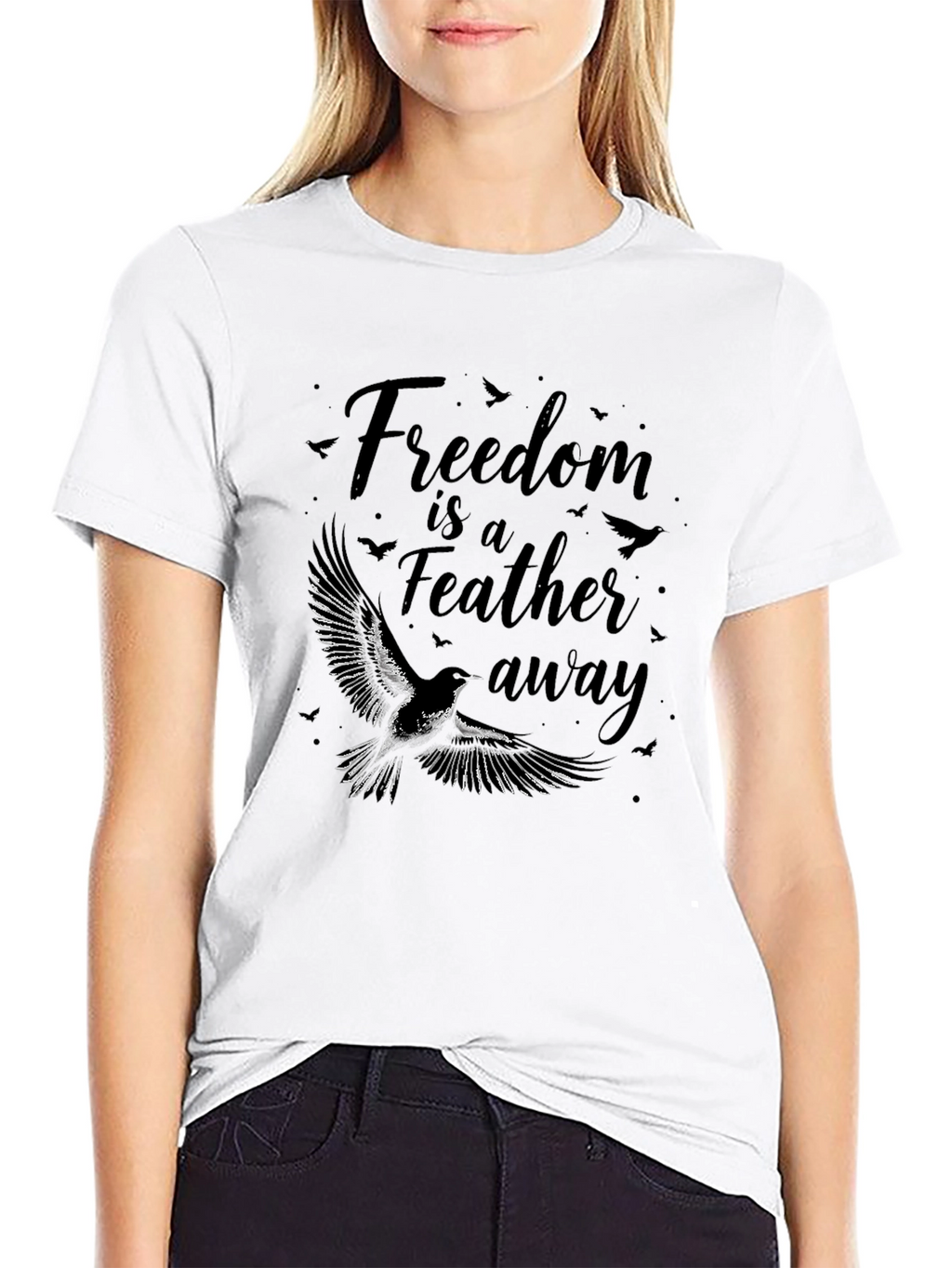 Freedom Feather Bird Graphic Tee