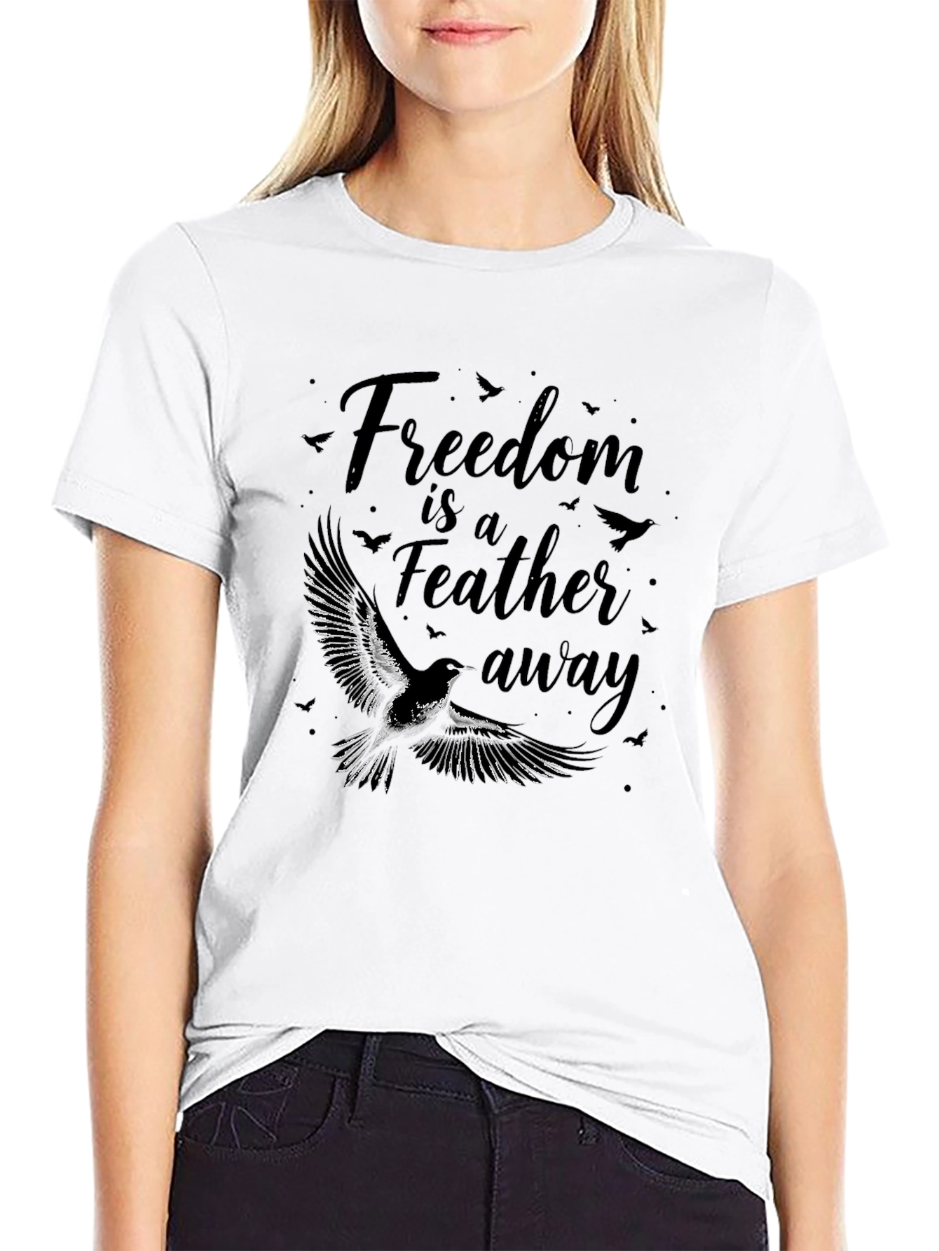 Freedom Feather Bird Graphic Tee