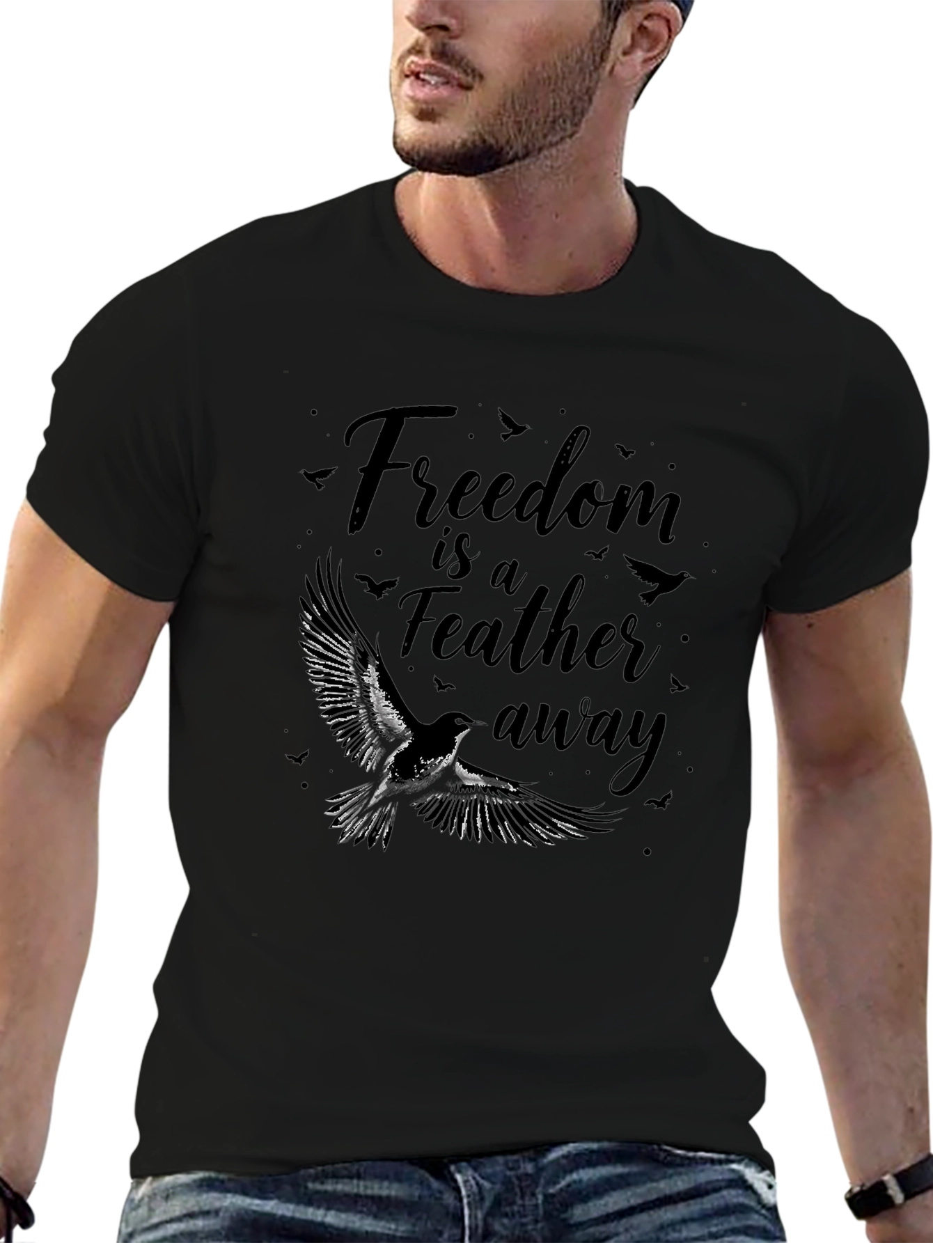 Freedom Feather Bird Graphic Tee