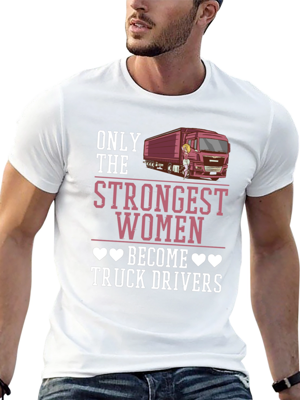 Strongest Women Truck Driver Graphic Tee