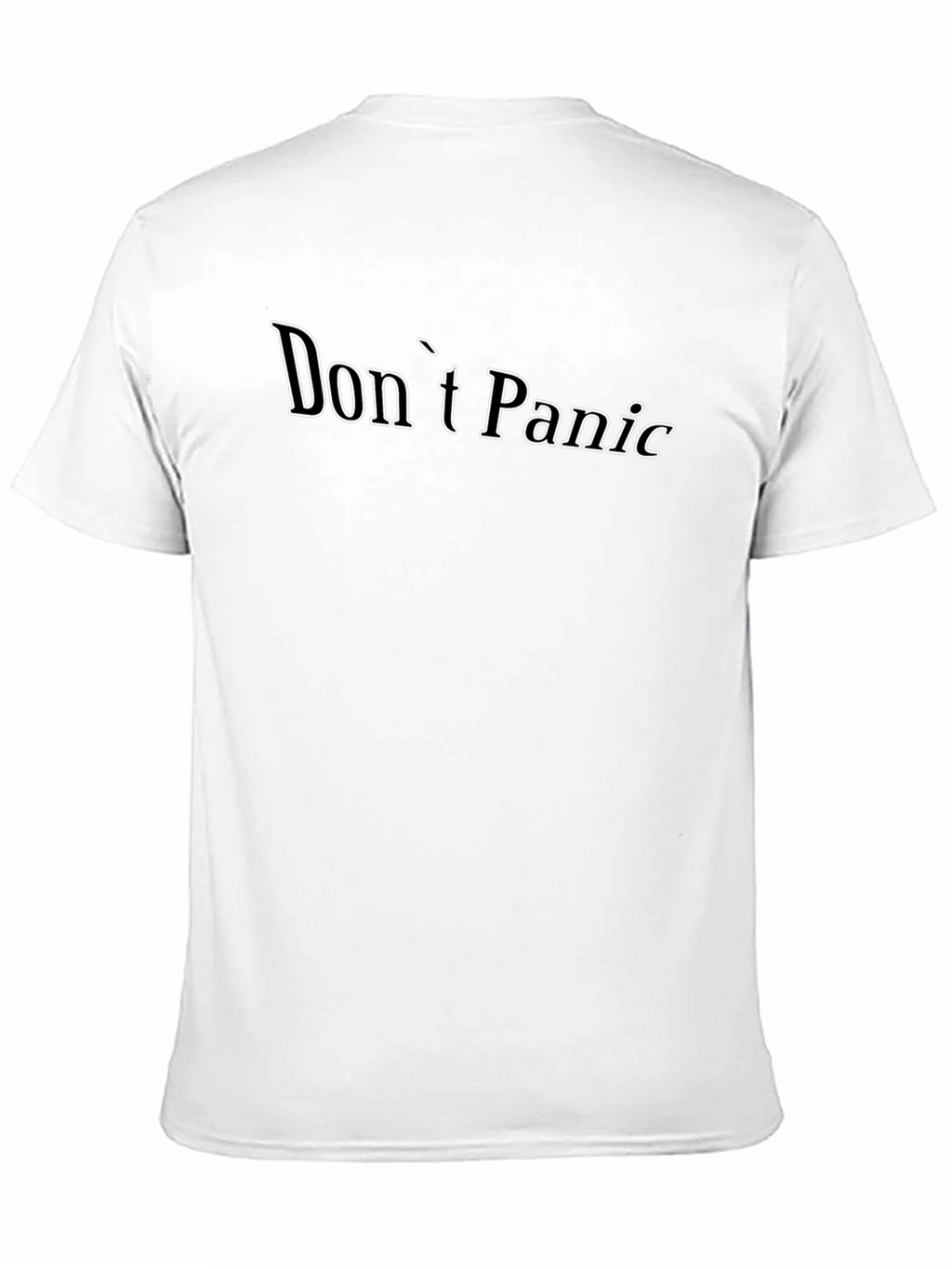 Dont Panic T-Shirt - Black Cotton Casual Tee
