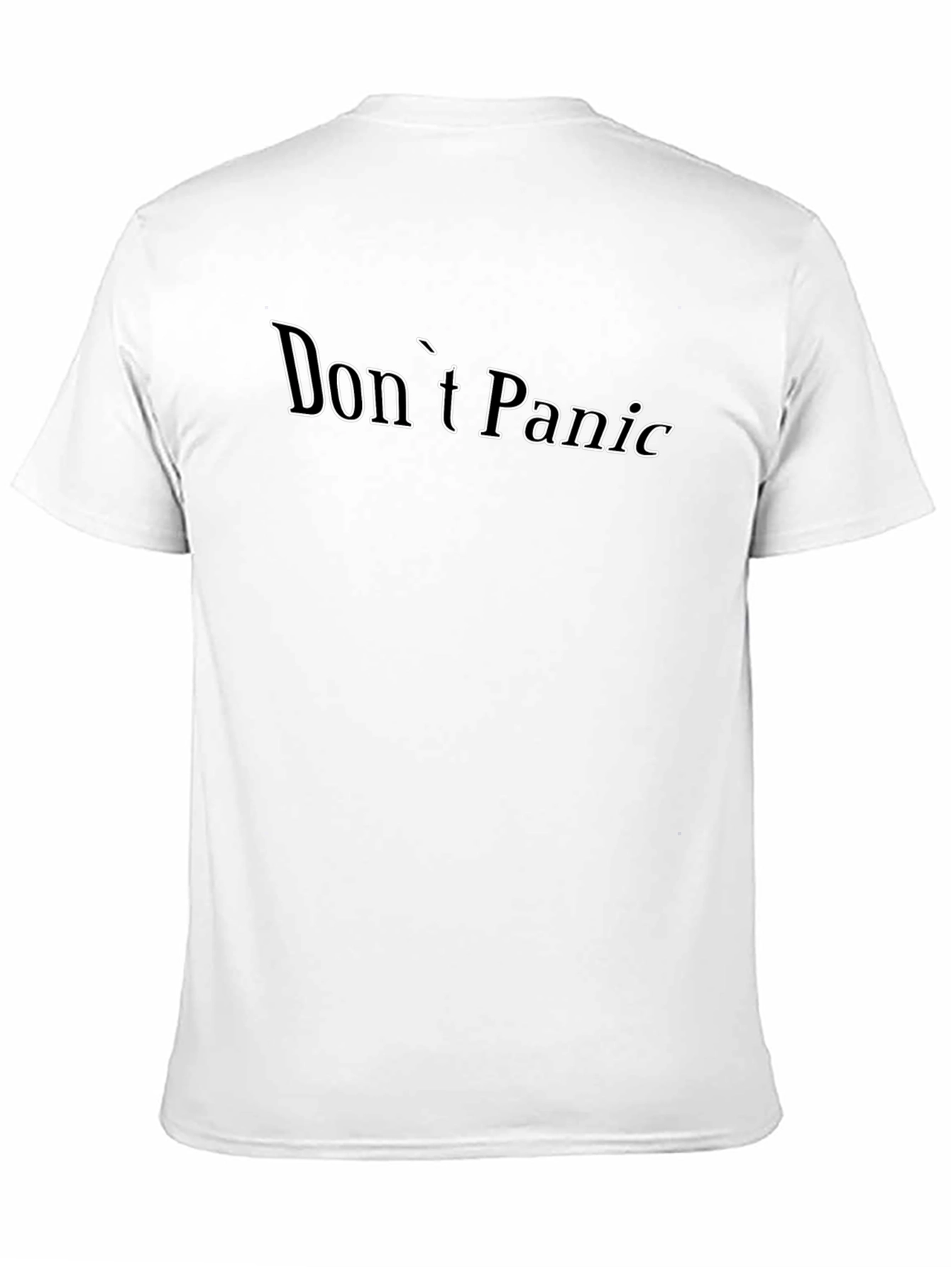 Dont Panic T-Shirt - Black Cotton Casual Tee
