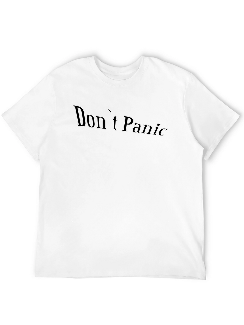 Dont Panic T-Shirt - Black Cotton Casual Tee