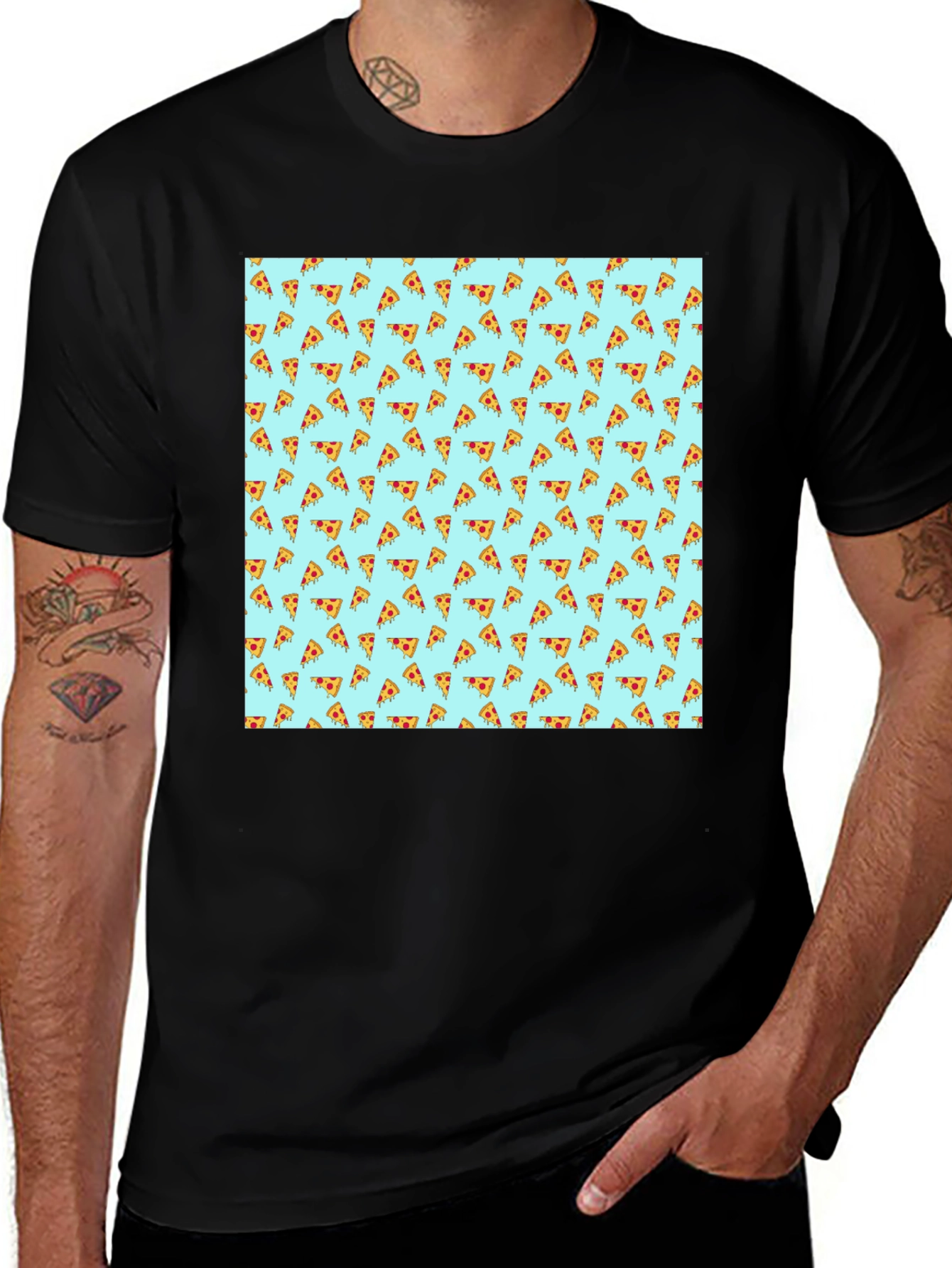 Pizza Pattern T-Shirt