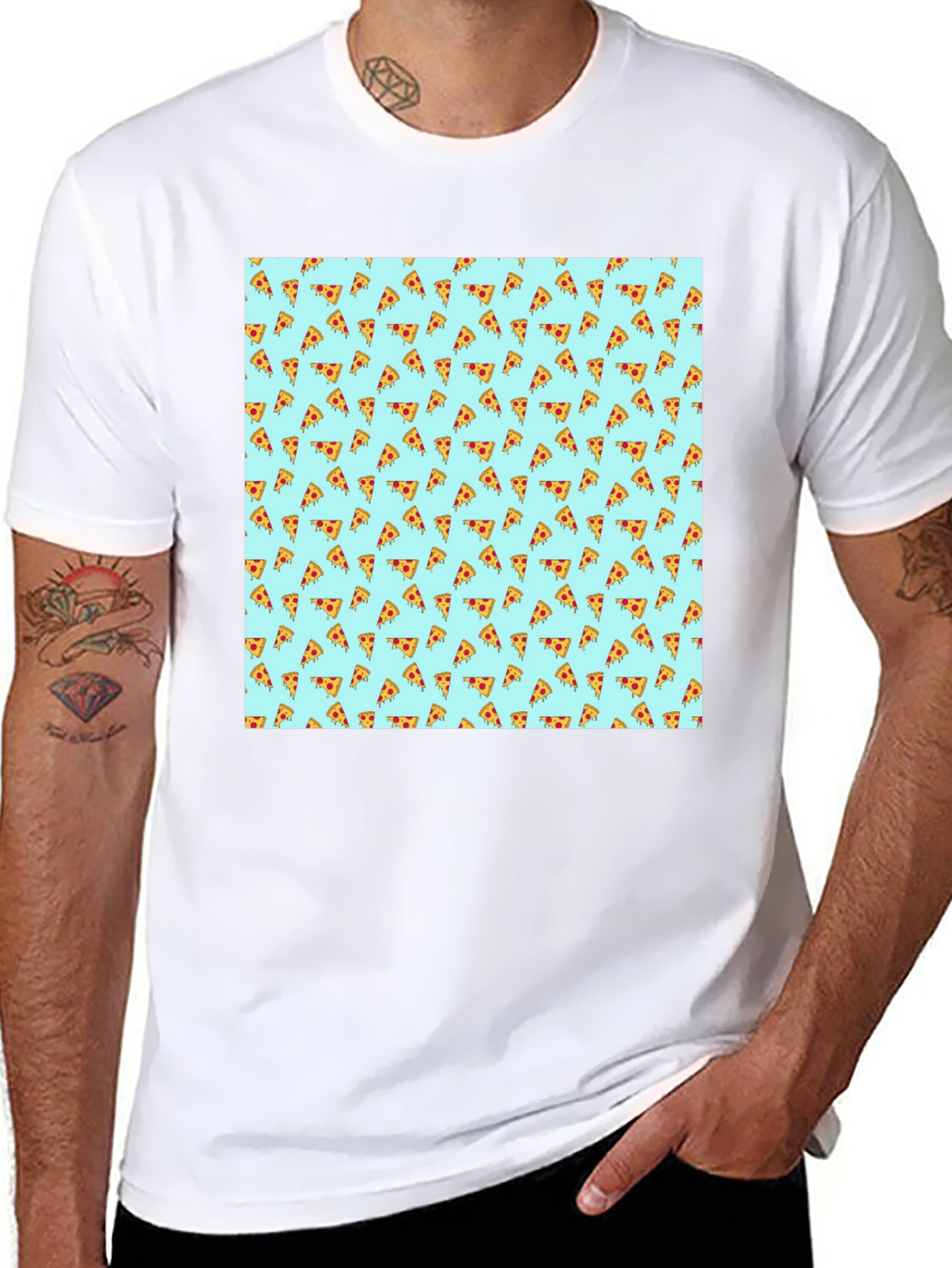 Pizza Pattern T-Shirt