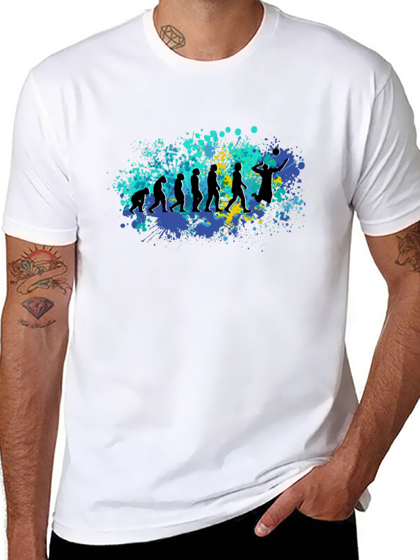 Evolution of Volleyball T-Shirt