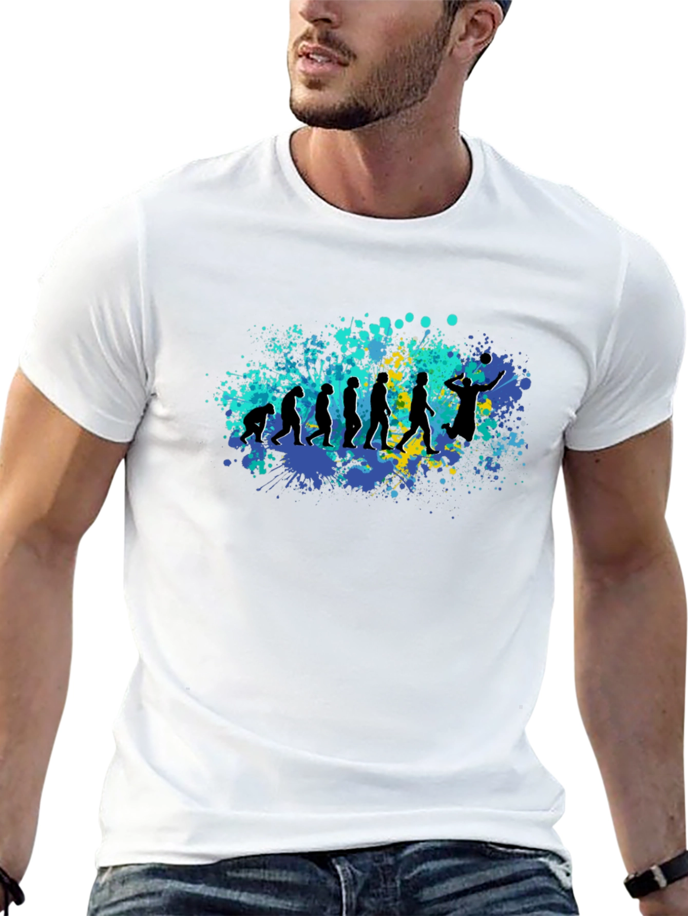 Evolution of Volleyball T-Shirt