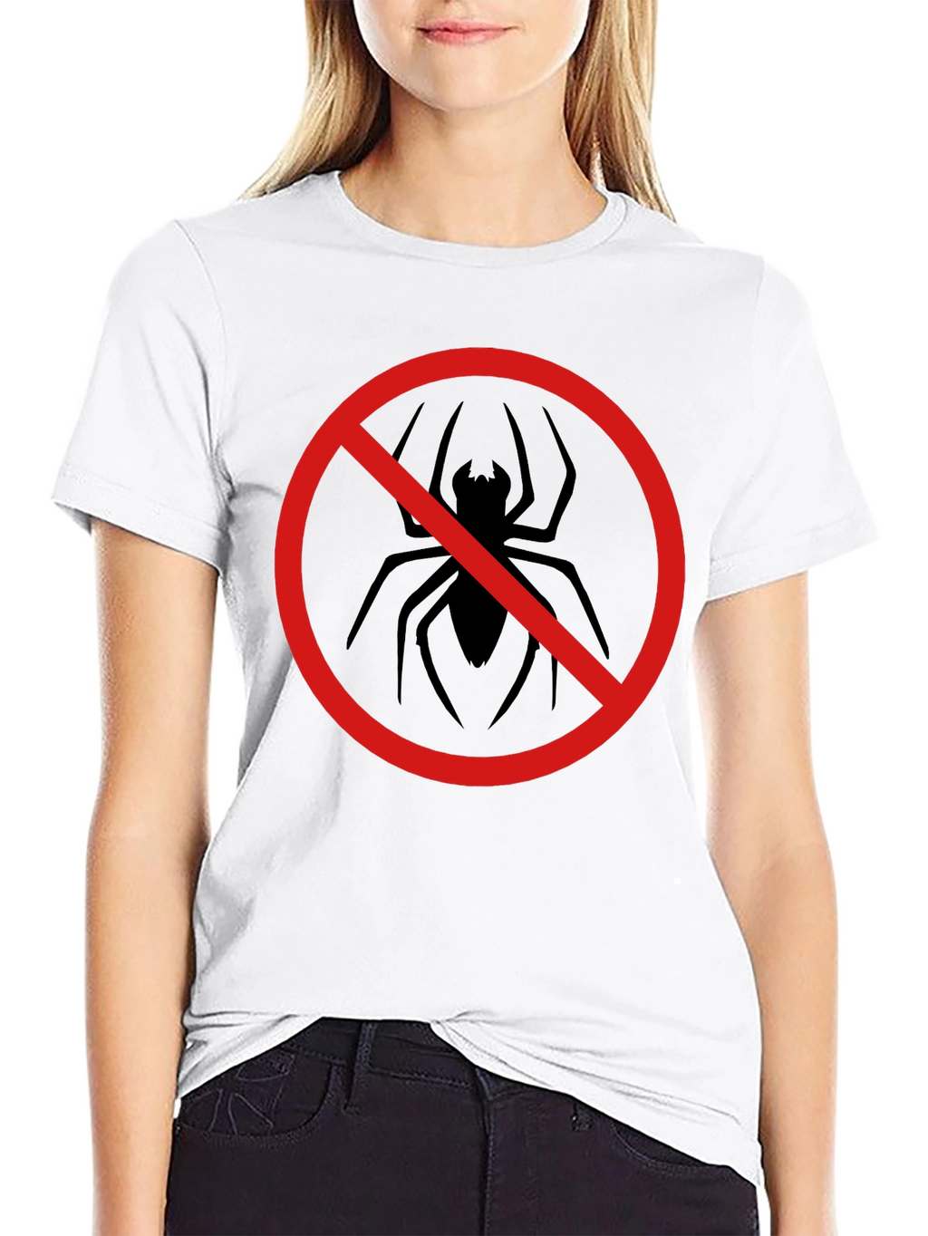Black No Spiders Graphic Tee