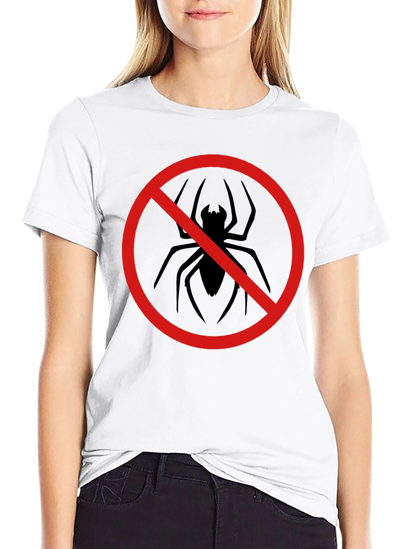 Black No Spiders Graphic Tee