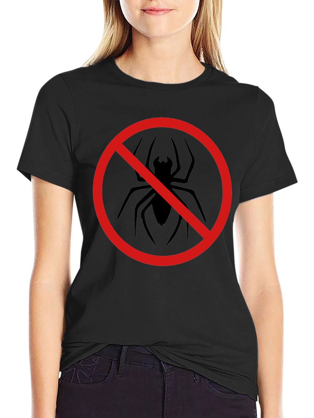Black No Spiders Graphic Tee
