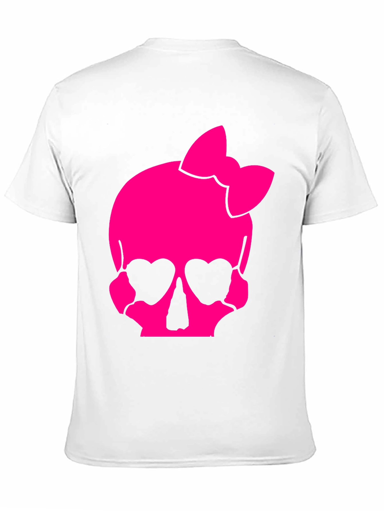 Skull Bow T-Shirt - Pink Gothic Style