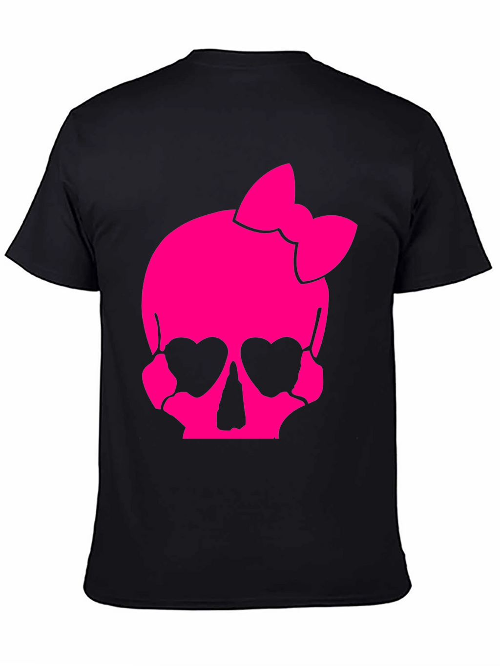 Skull Bow T-Shirt - Pink Gothic Style
