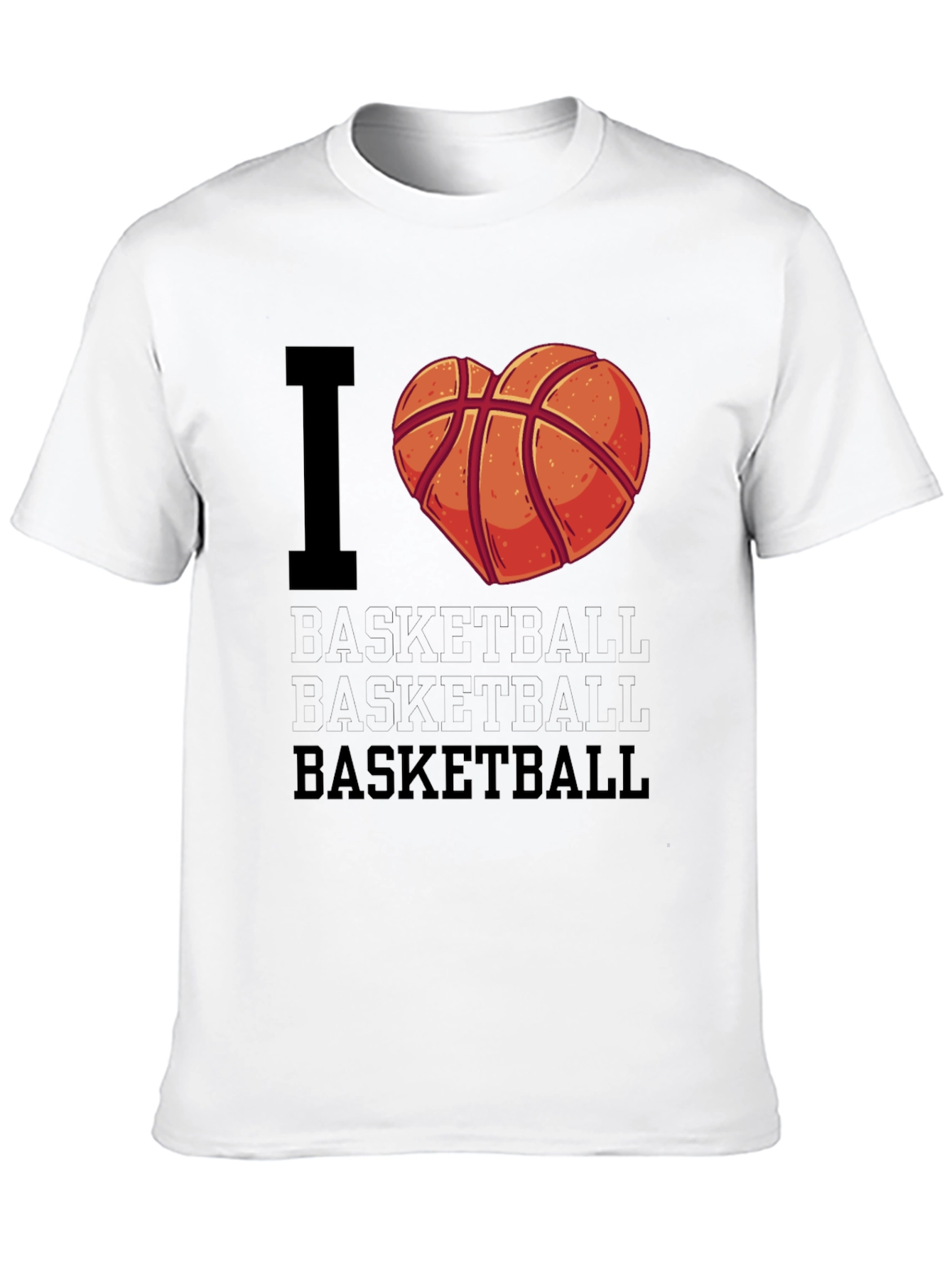 I Love Basketball T-Shirt - Heart Design