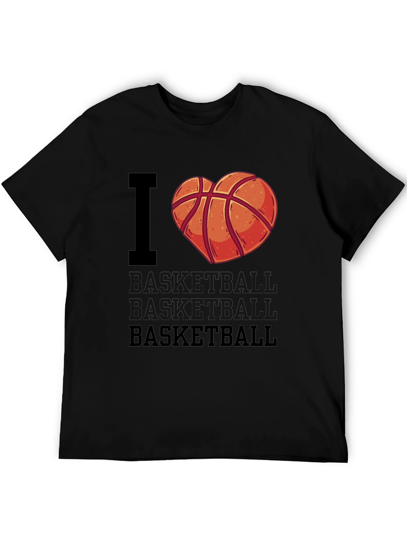 I Love Basketball T-Shirt - Heart Design