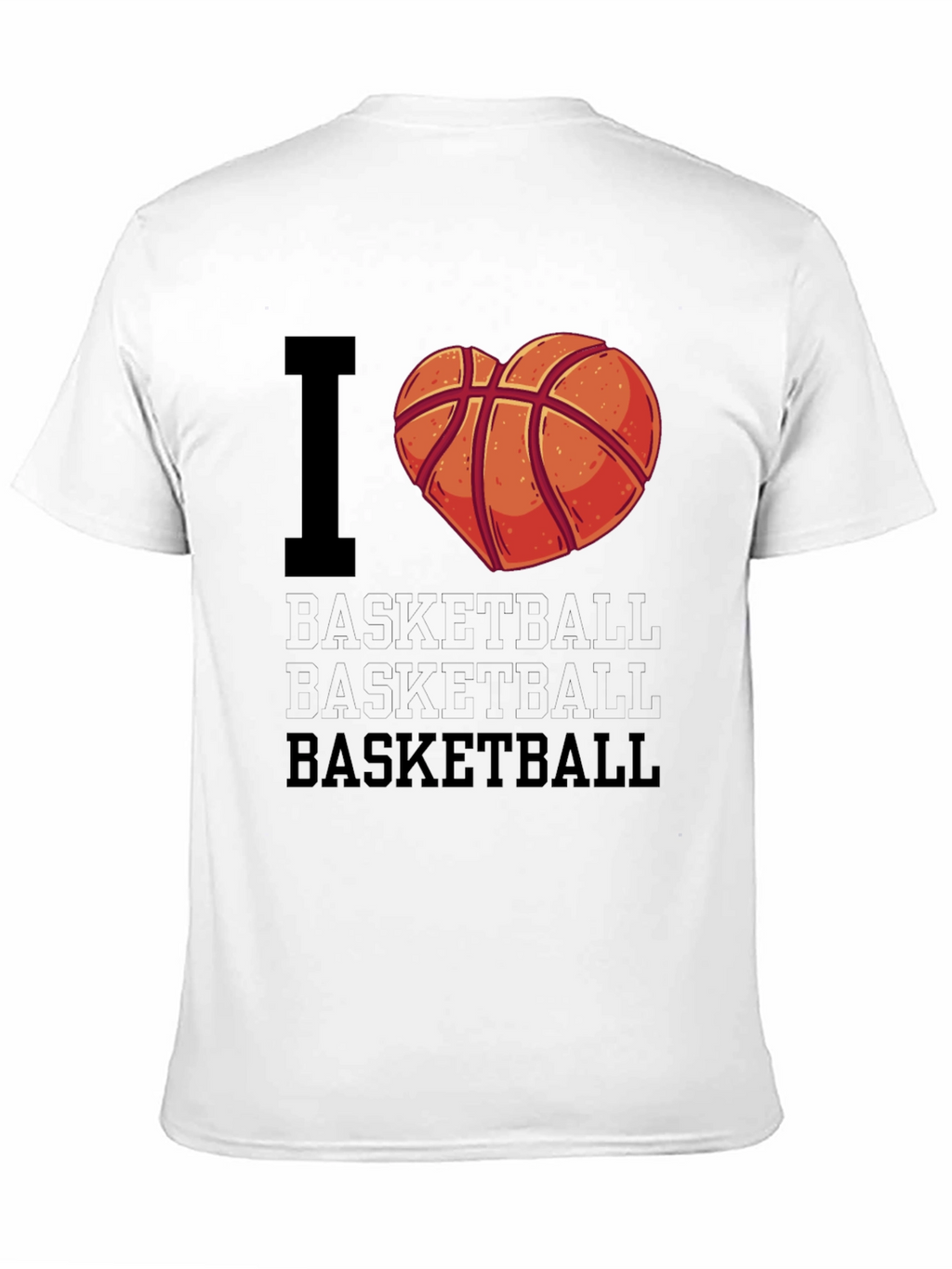 I Love Basketball T-Shirt - Heart Design