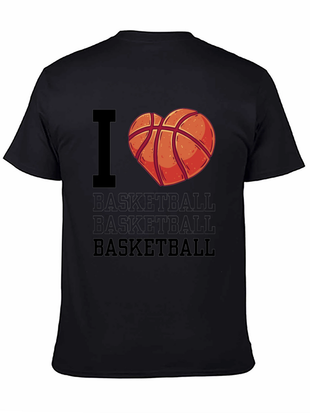 I Love Basketball T-Shirt - Heart Design