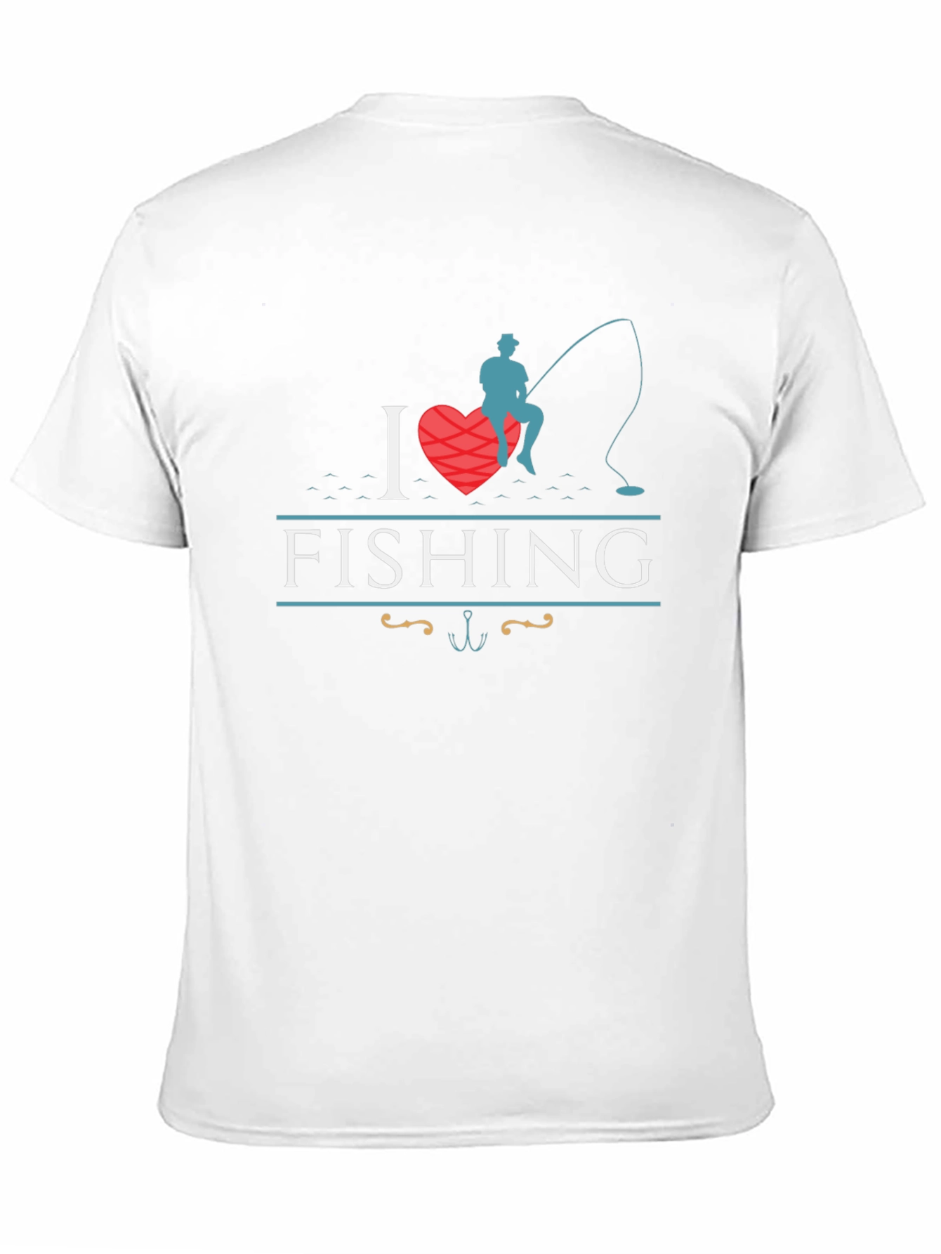 I Love Fishing Graphic T-Shirt - Angler Tee