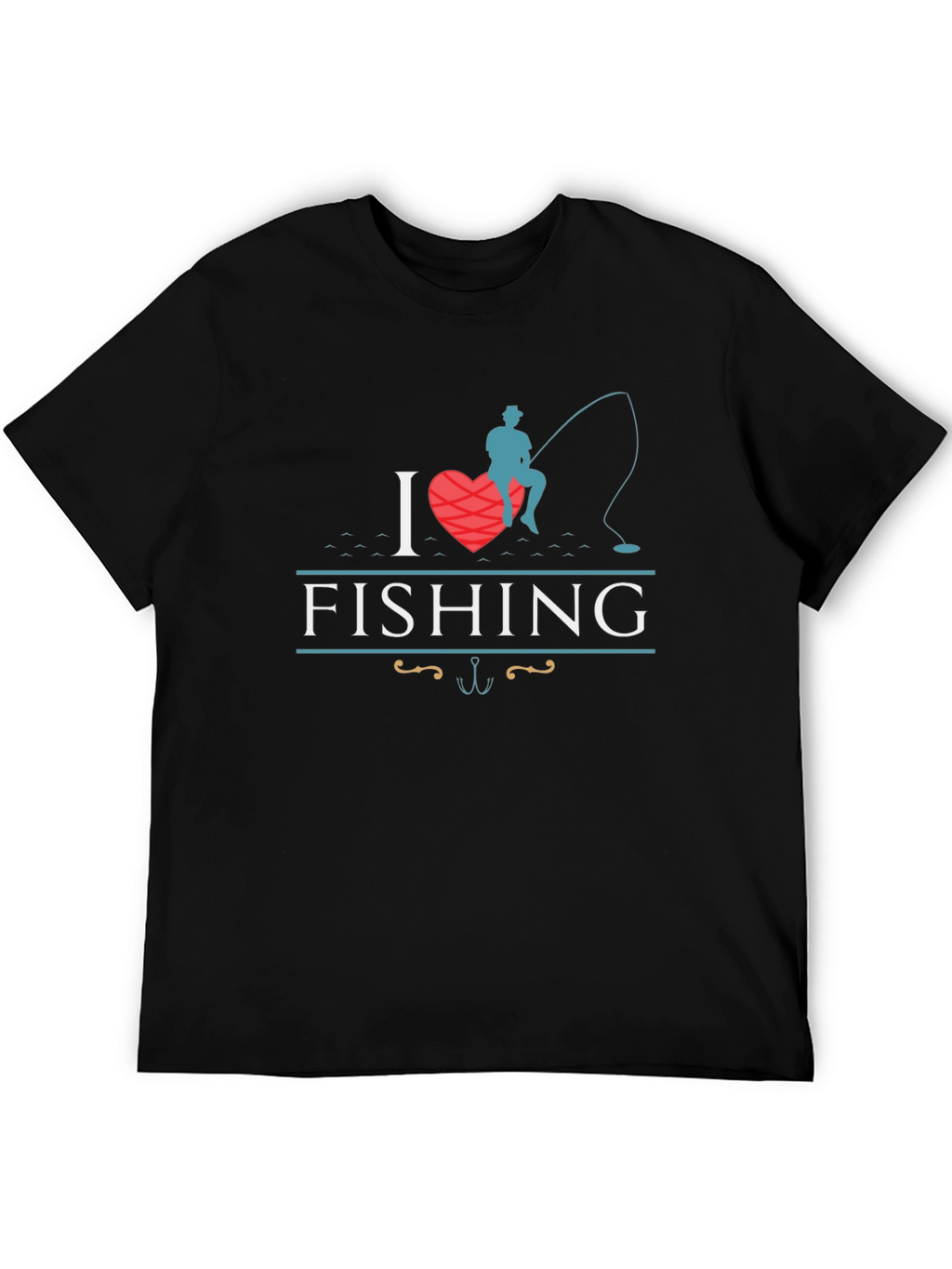 I Love Fishing Graphic T-Shirt - Angler Tee