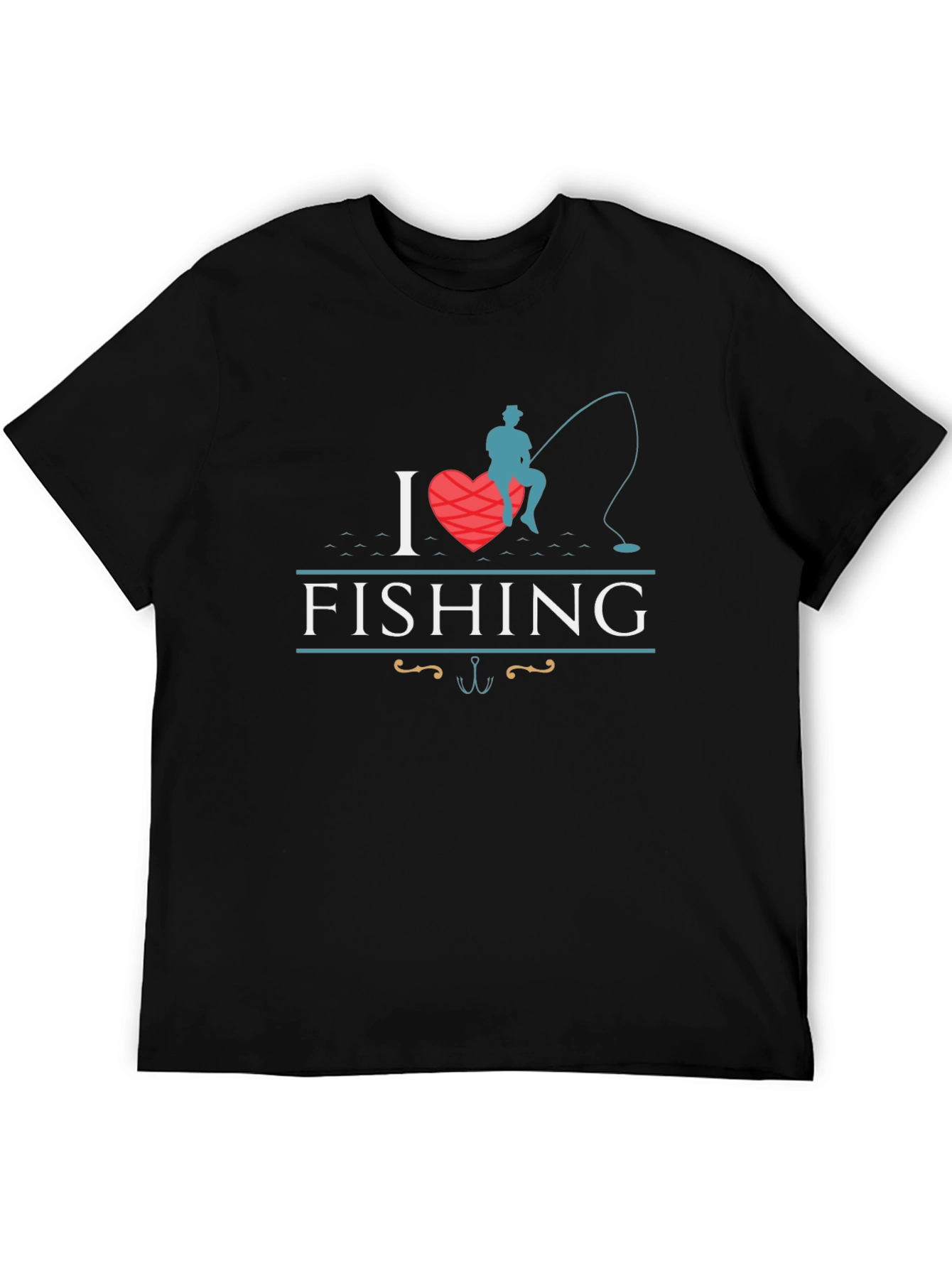 I Love Fishing Graphic T-Shirt - Angler Tee