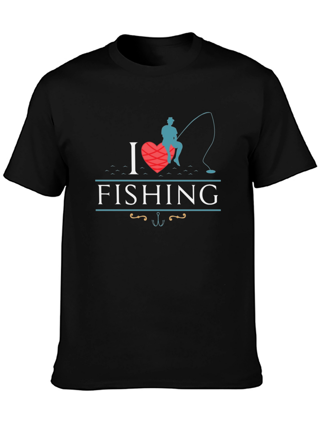 I Love Fishing Graphic T-Shirt - Angler Tee