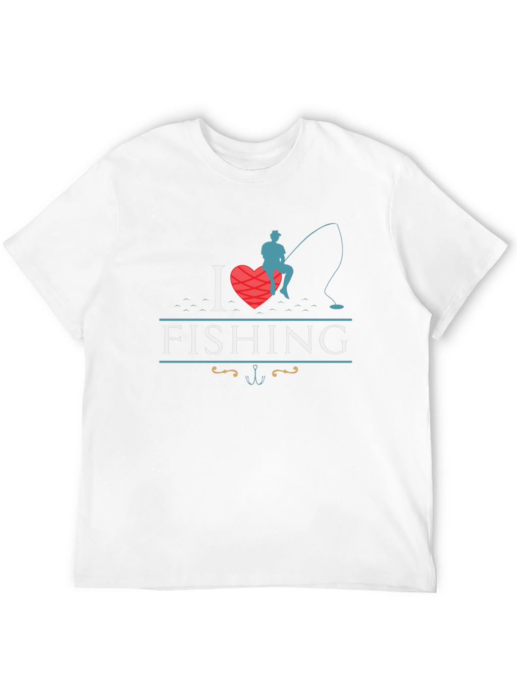 I Love Fishing Graphic T-Shirt - Angler Tee