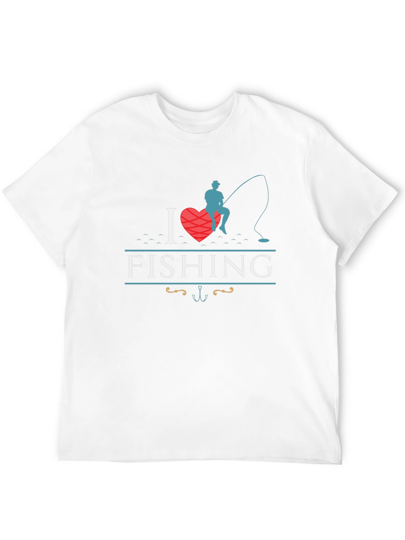 I Love Fishing Graphic T-Shirt - Angler Tee