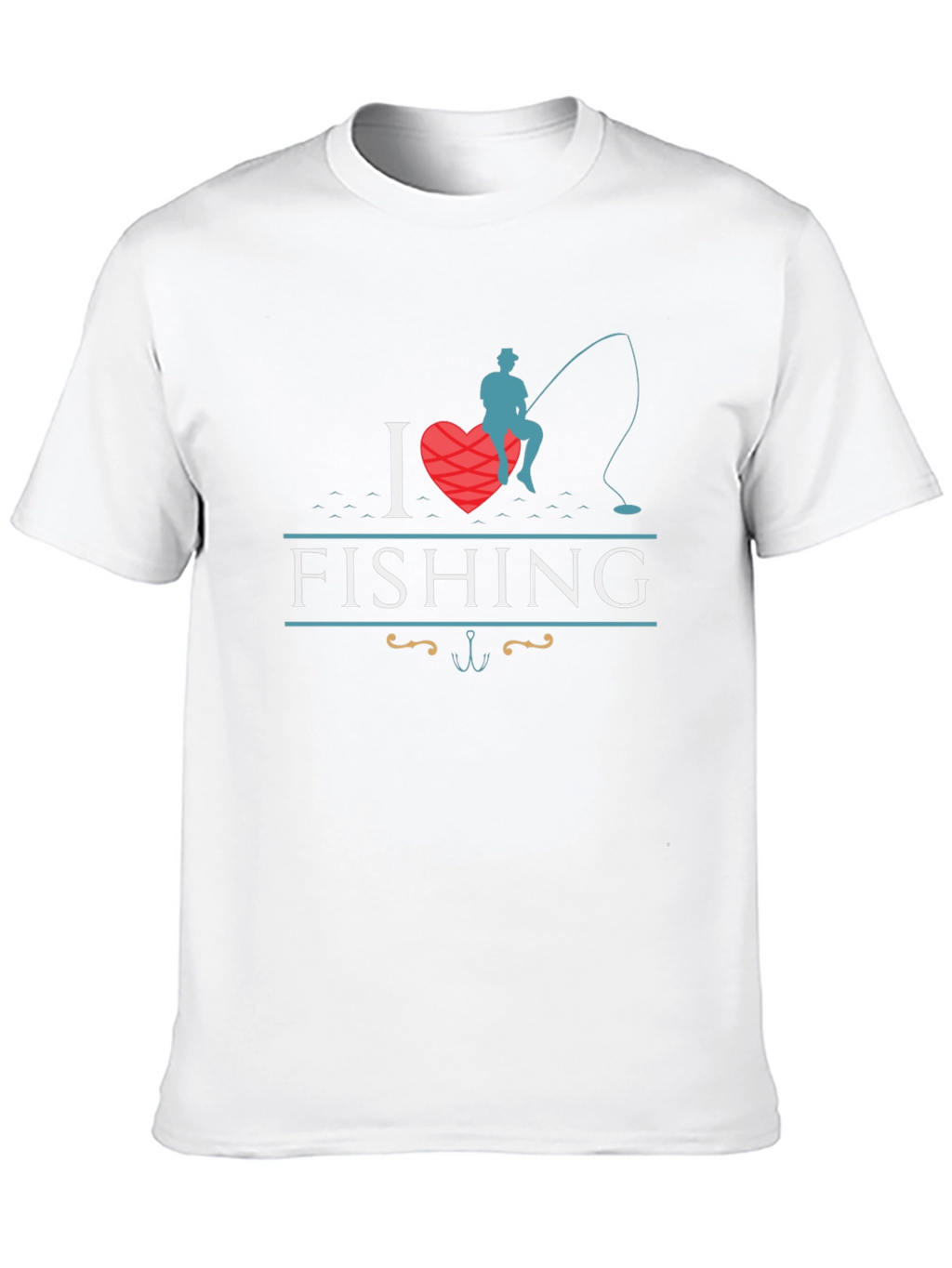 I Love Fishing Graphic T-Shirt - Angler Tee