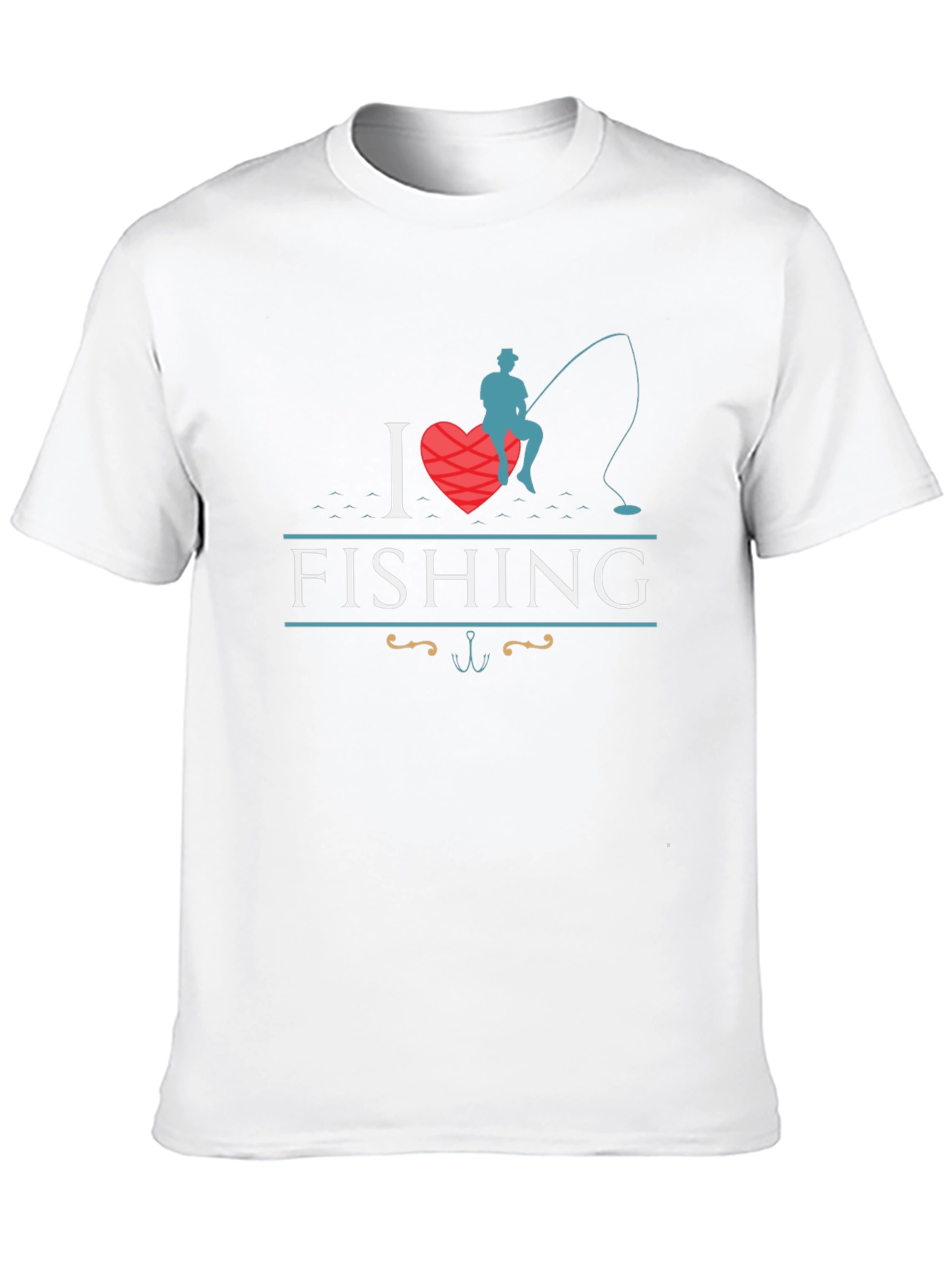 I Love Fishing Graphic T-Shirt - Angler Tee