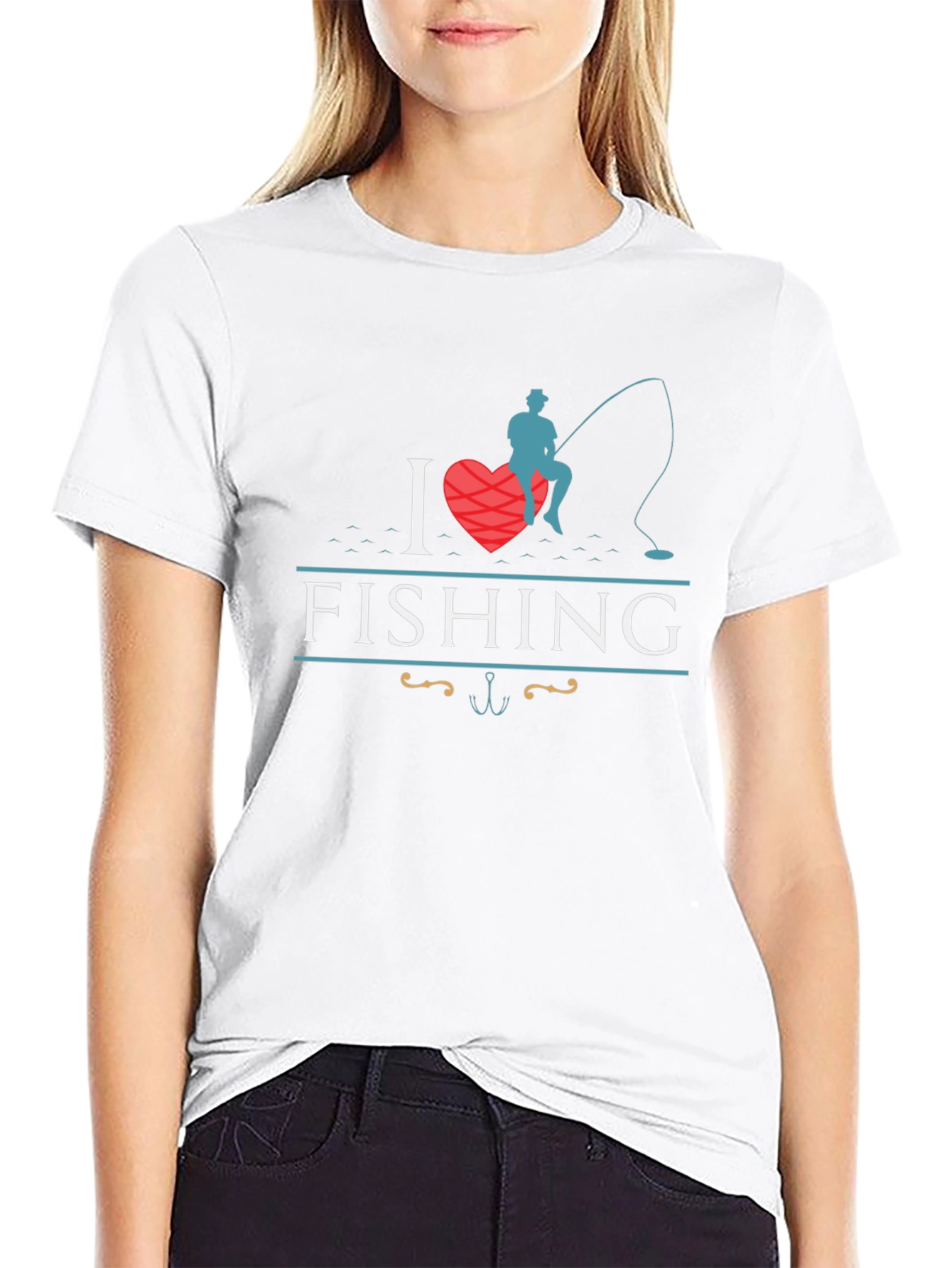 I Love Fishing Graphic T-Shirt - Angler Tee