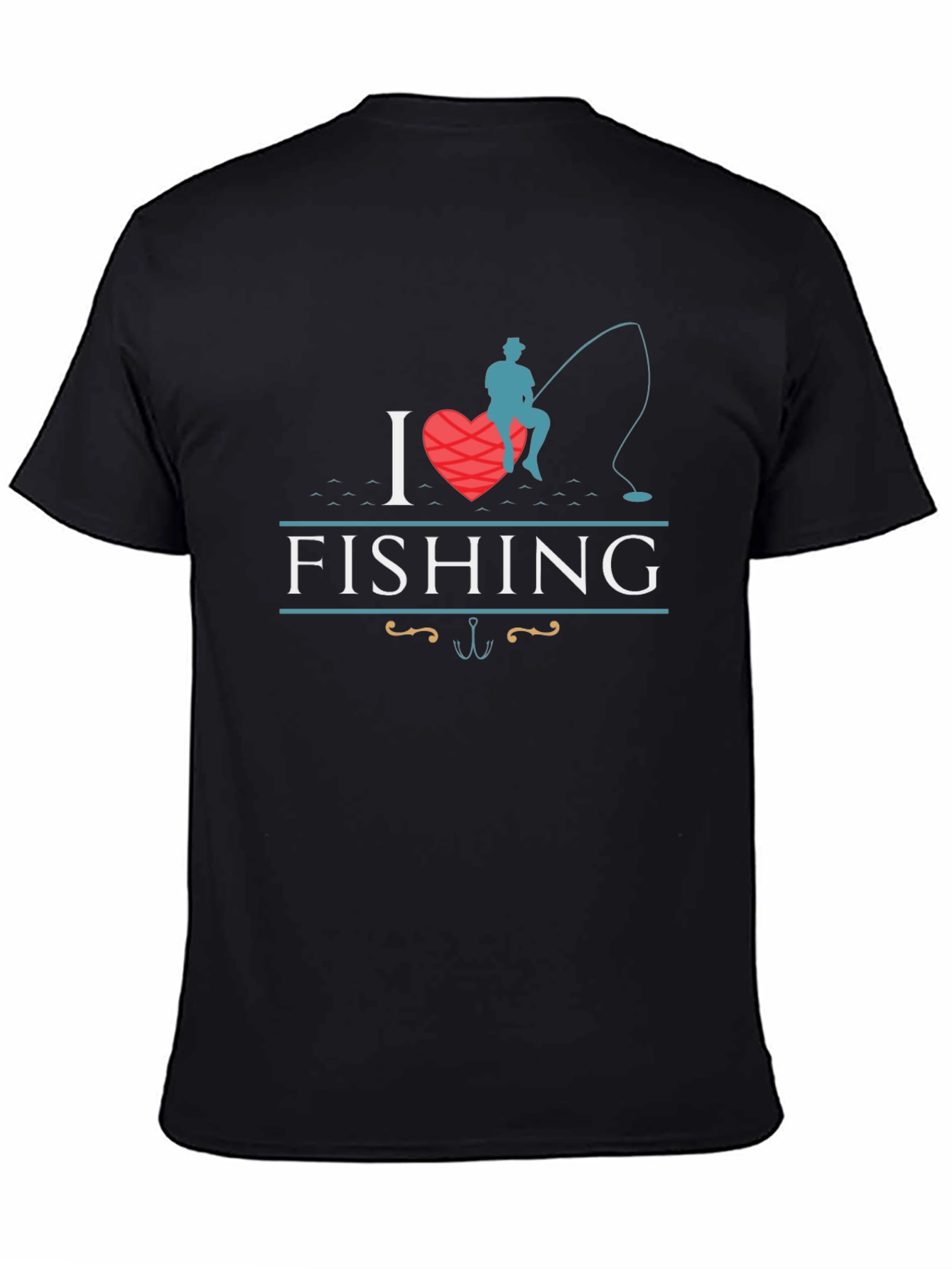 I Love Fishing Graphic T-Shirt - Angler Tee