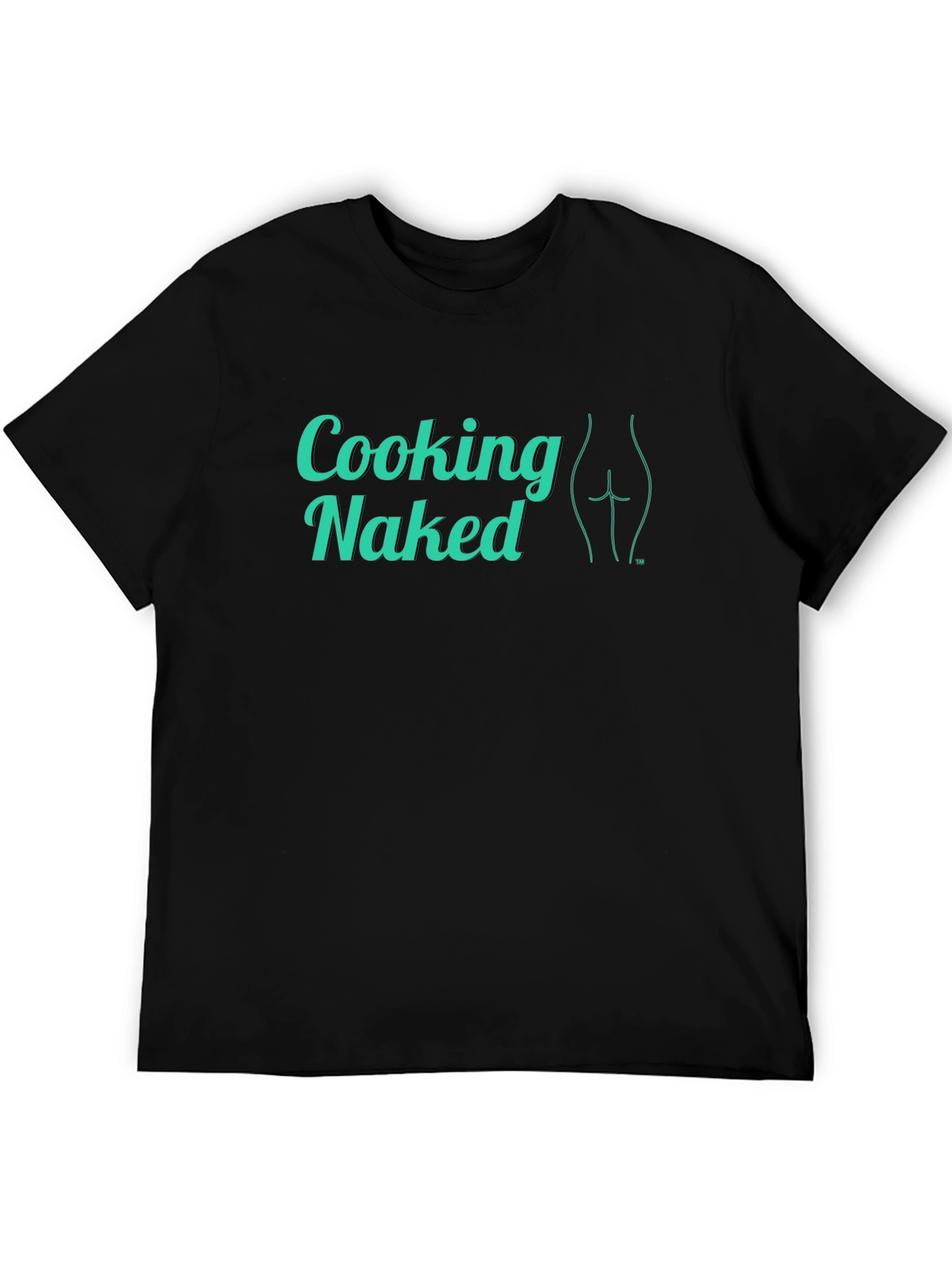 Cooking Naked Graphic Tee - Funny Novelty Shirt
