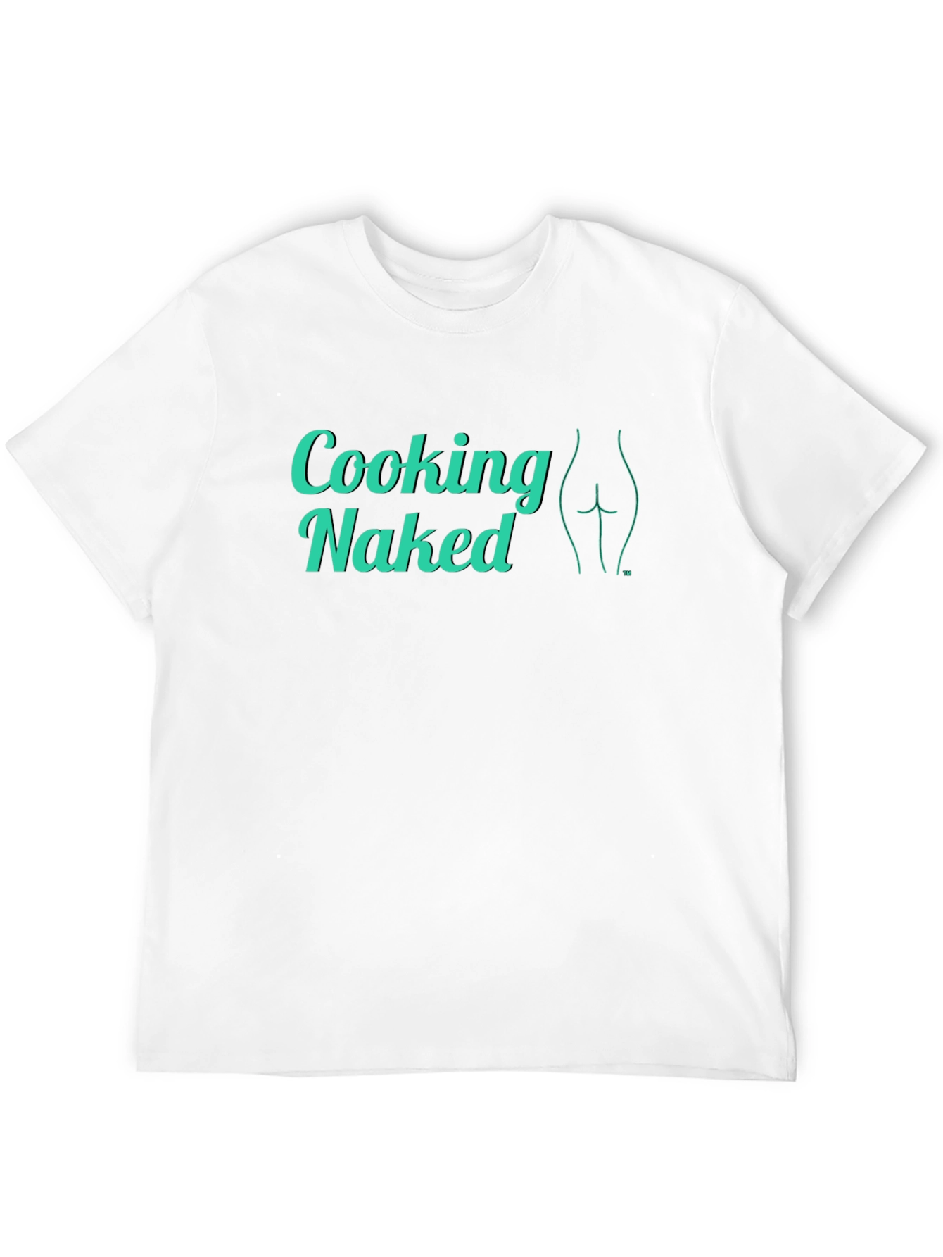 Cooking Naked Graphic Tee - Funny Novelty Shirt
