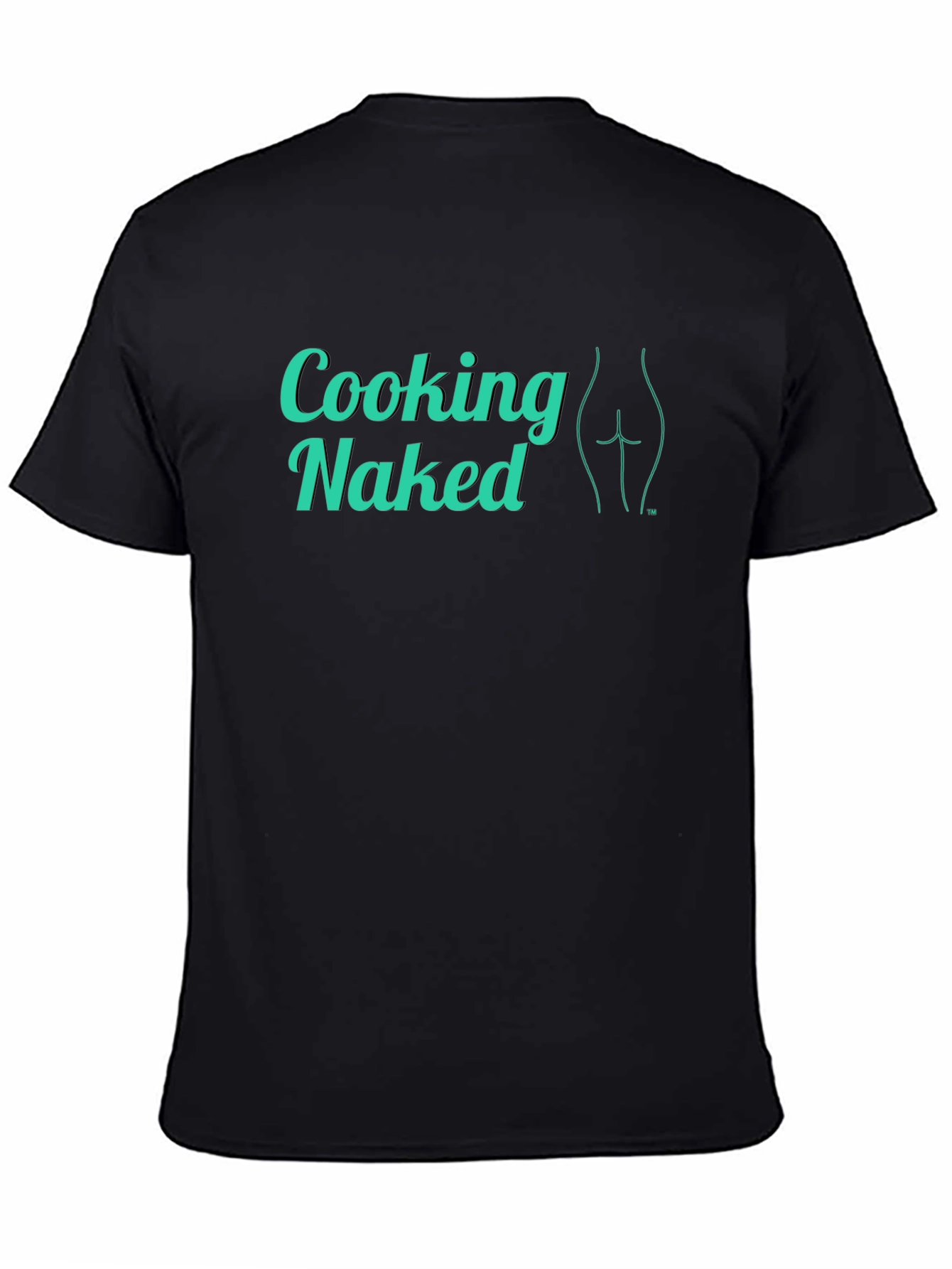 Cooking Naked Graphic Tee - Funny Novelty Shirt