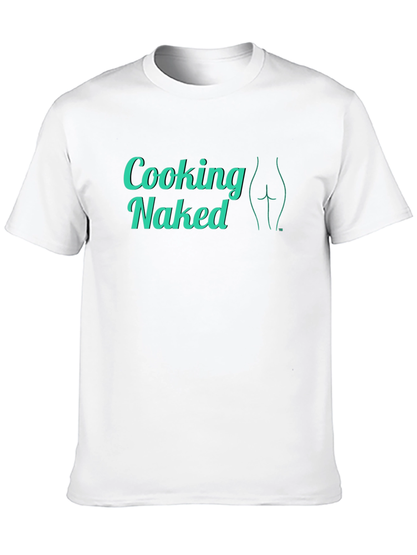 Cooking Naked Graphic Tee - Funny Novelty Shirt