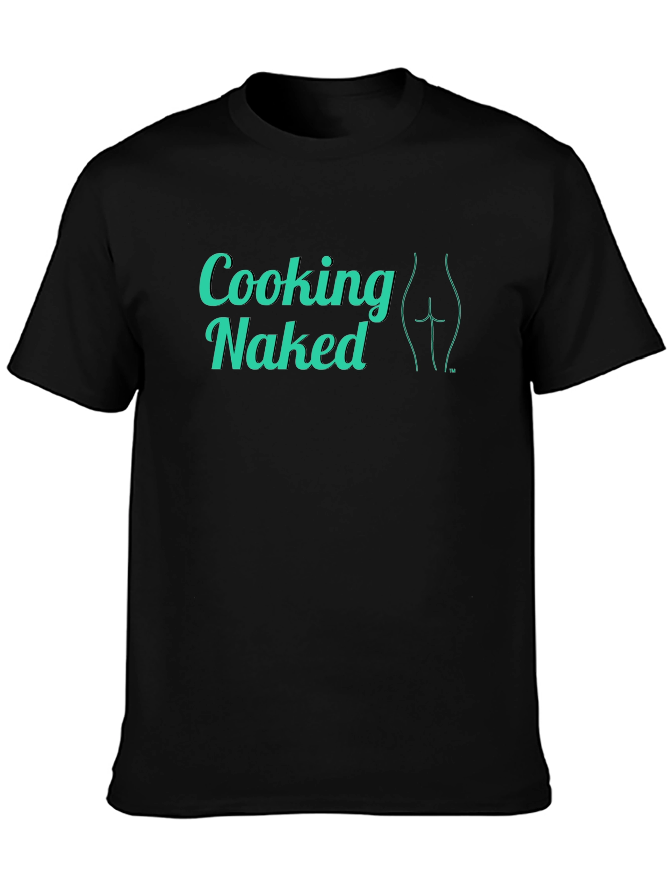 Cooking Naked Graphic Tee - Funny Novelty Shirt