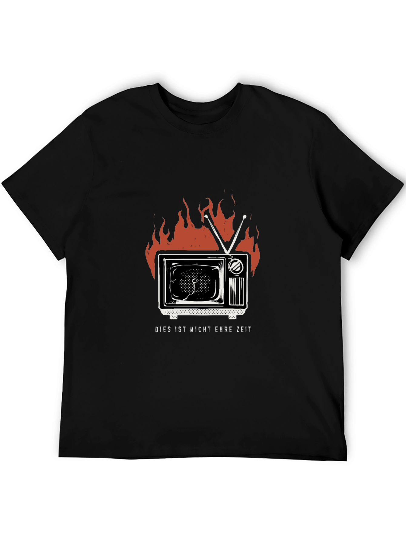 Retro TV Inferno Graphic Tee - Dies Ist Nicht Ehre Zeit