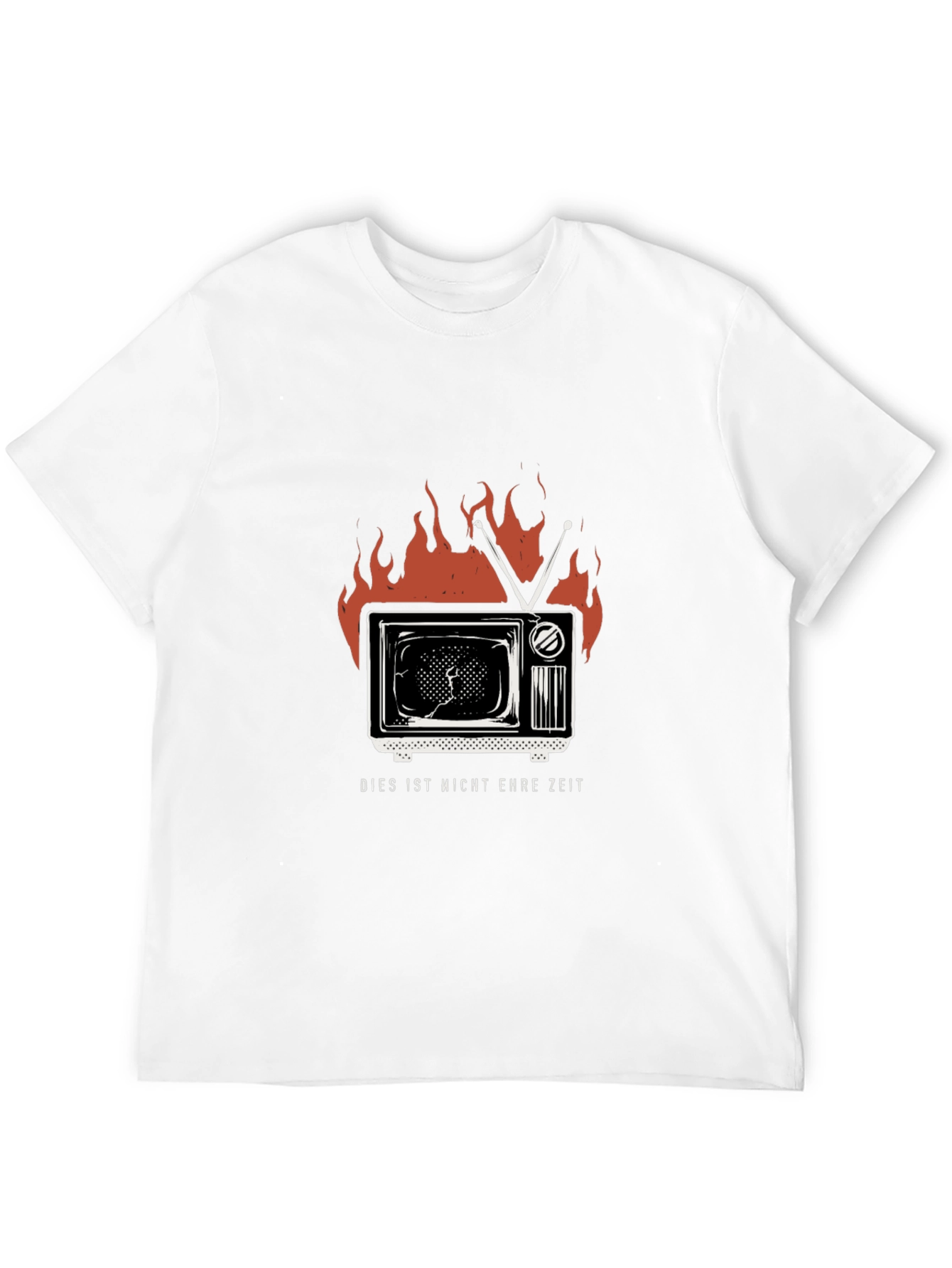 Retro TV Inferno Graphic Tee - Dies Ist Nicht Ehre Zeit