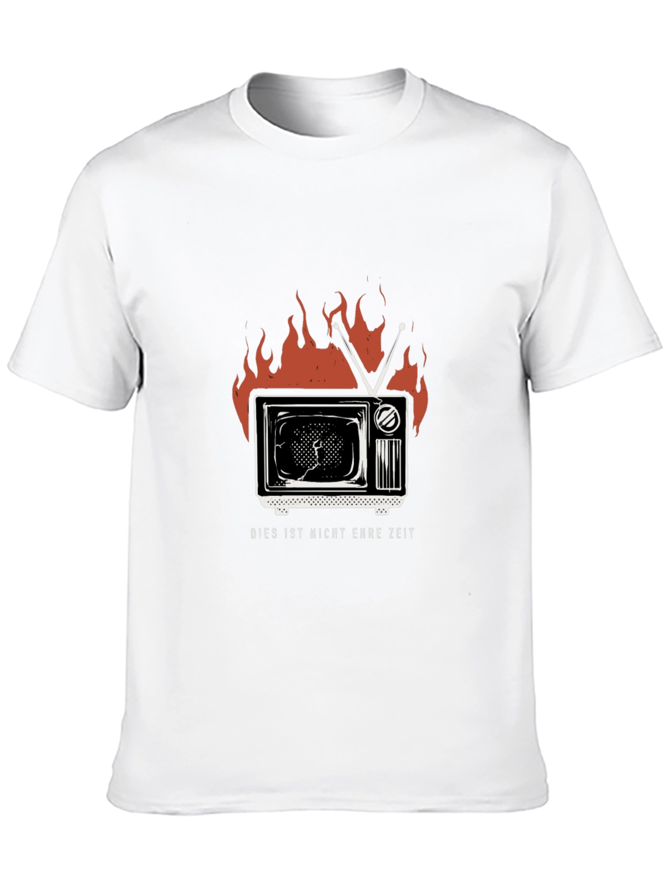 Retro TV Inferno Graphic Tee - Dies Ist Nicht Ehre Zeit