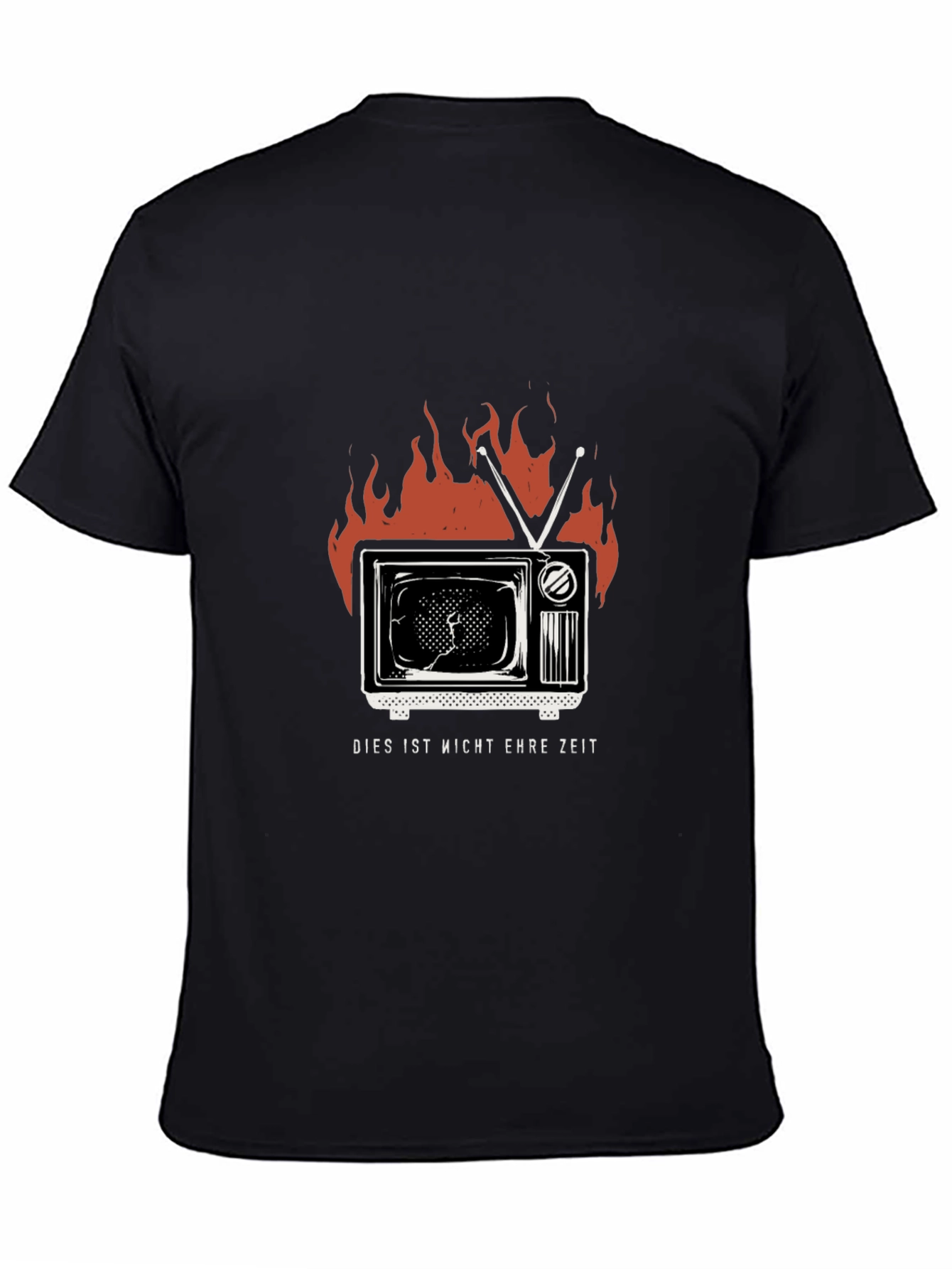 Retro TV Inferno Graphic Tee - Dies Ist Nicht Ehre Zeit