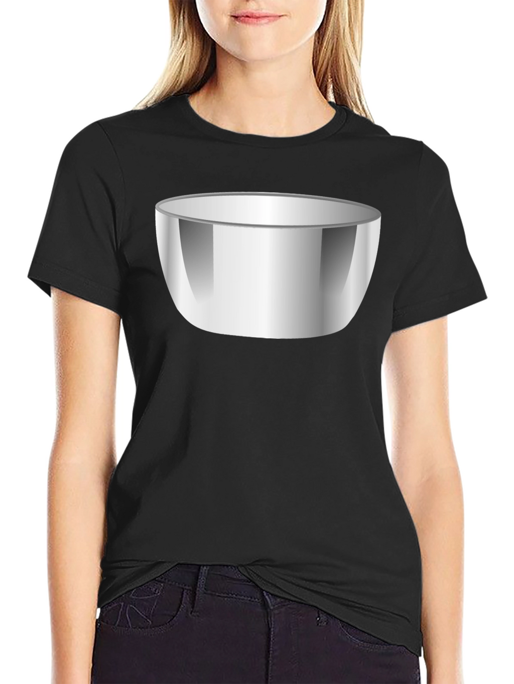 Bowl Graphic T-Shirt - Black Cotton Tee